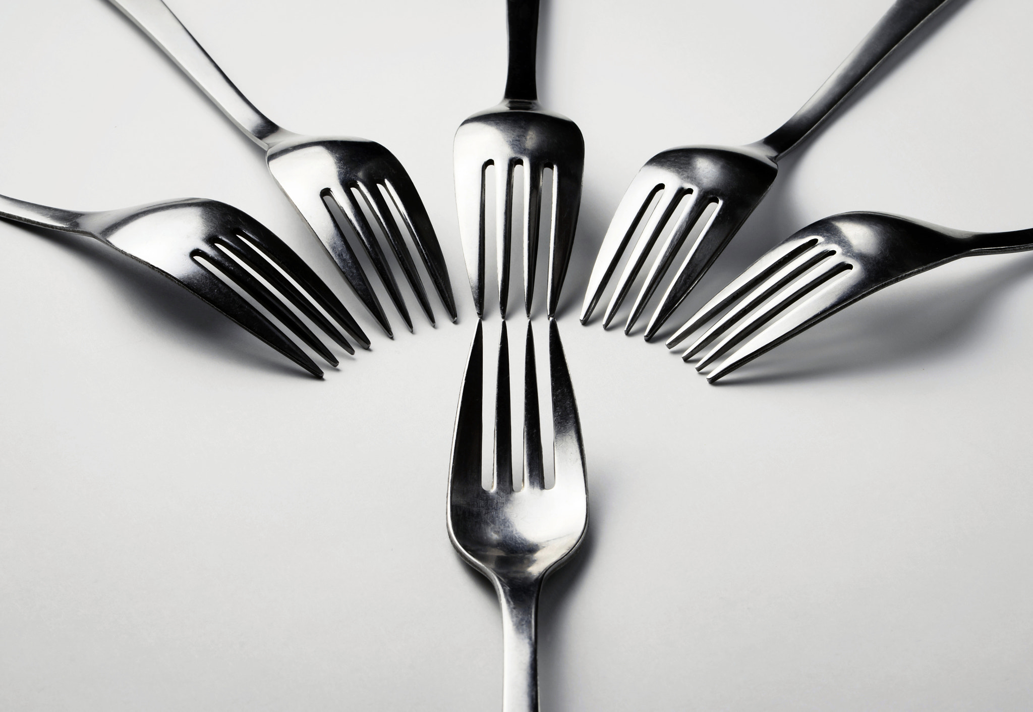 Nikon D5500 sample photo. Composition with six forks photography