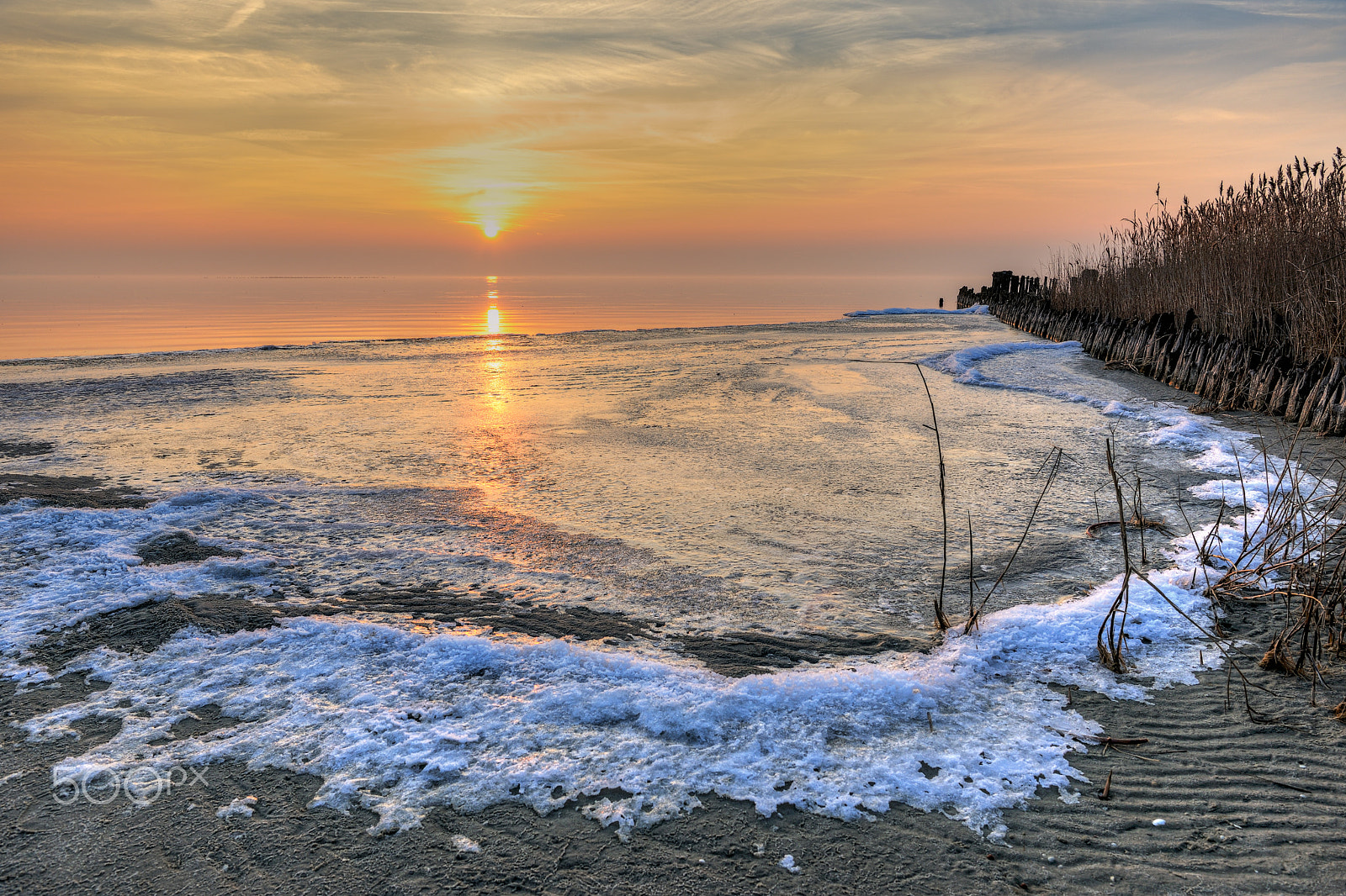 Nikon AF-S Nikkor 24-70mm F2.8E ED VR sample photo. Winter ijsselmeer near hindeloopen photography