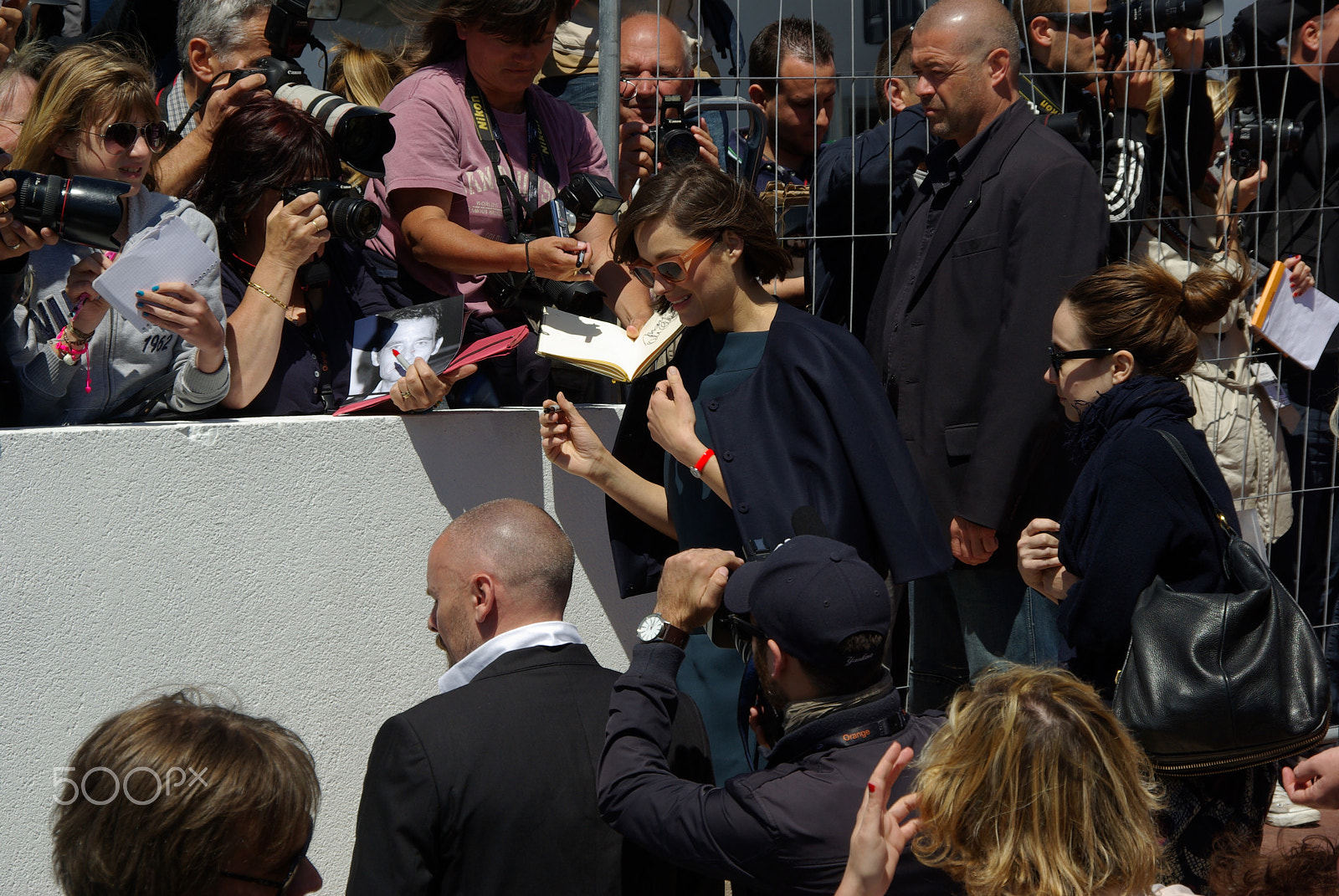 Pentax K10D sample photo. French film star at cannes photography