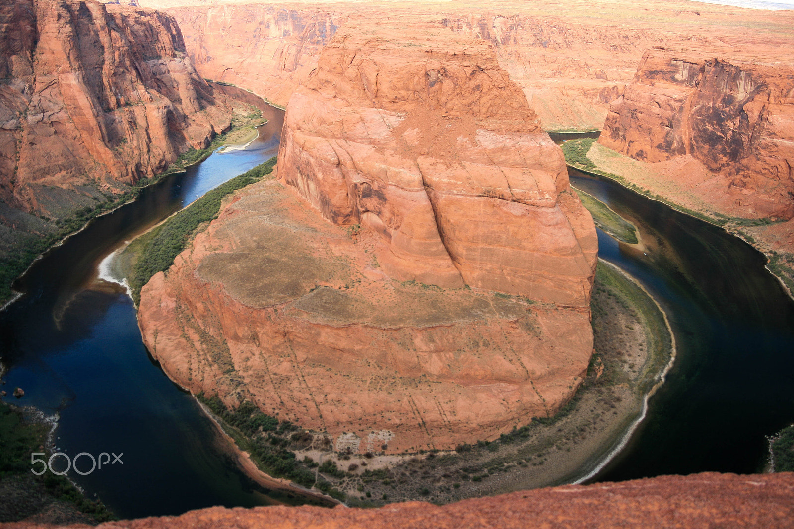 Canon EOS 400D (EOS Digital Rebel XTi / EOS Kiss Digital X) + Sigma 18-50mm f/3.5-5.6 DC sample photo. Horseshoe bend page arizona colorado river us photography