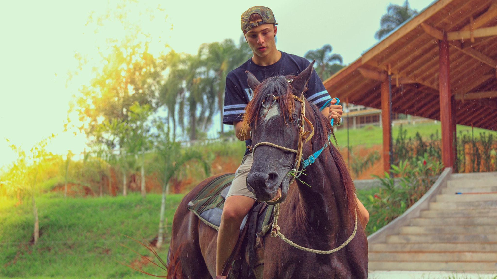 Canon EOS 1200D (EOS Rebel T5 / EOS Kiss X70 / EOS Hi) sample photo. Boy and his horse photography