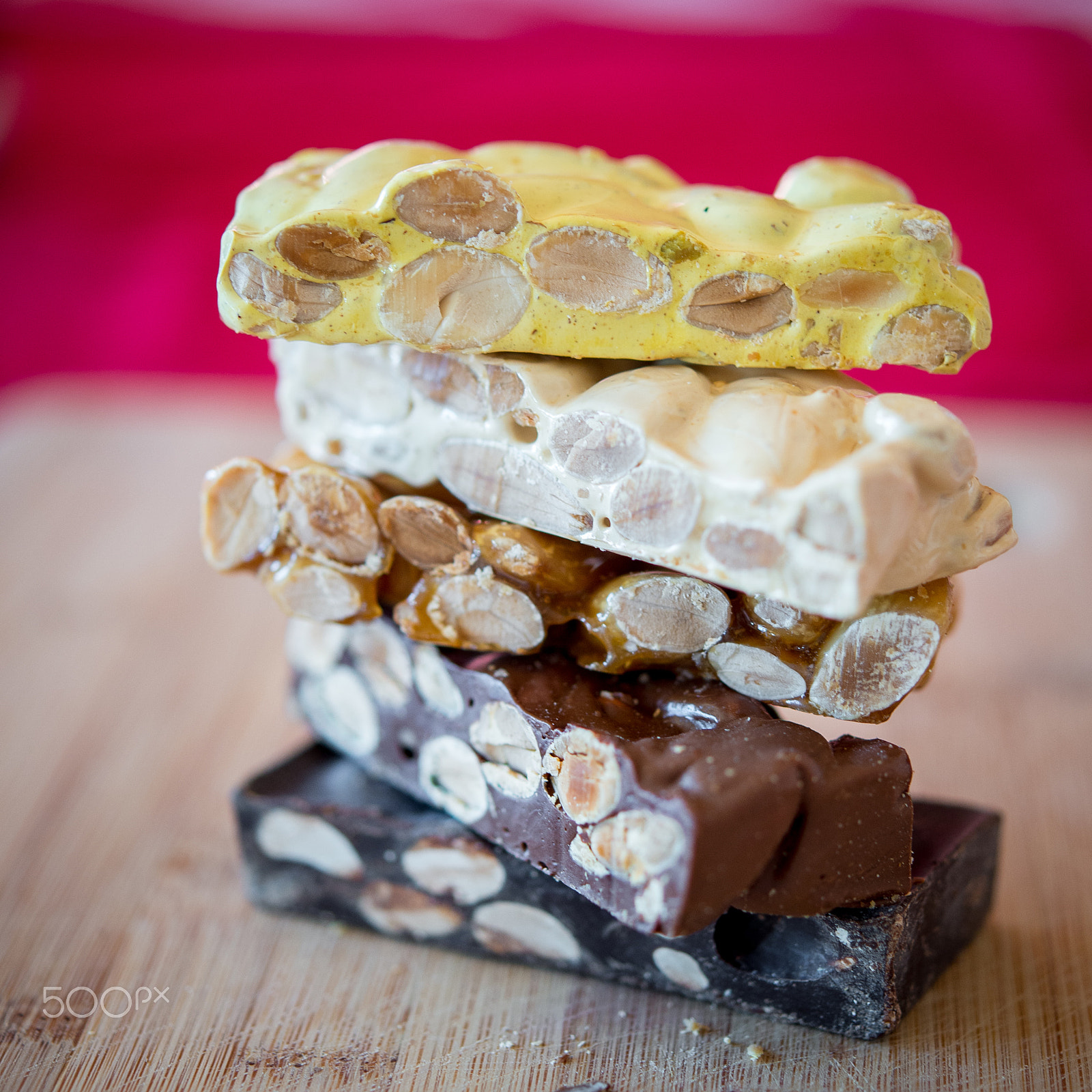 Nikon D610 + Nikon AF-S Micro-Nikkor 60mm F2.8G ED sample photo. A stack of spanish turrón photography