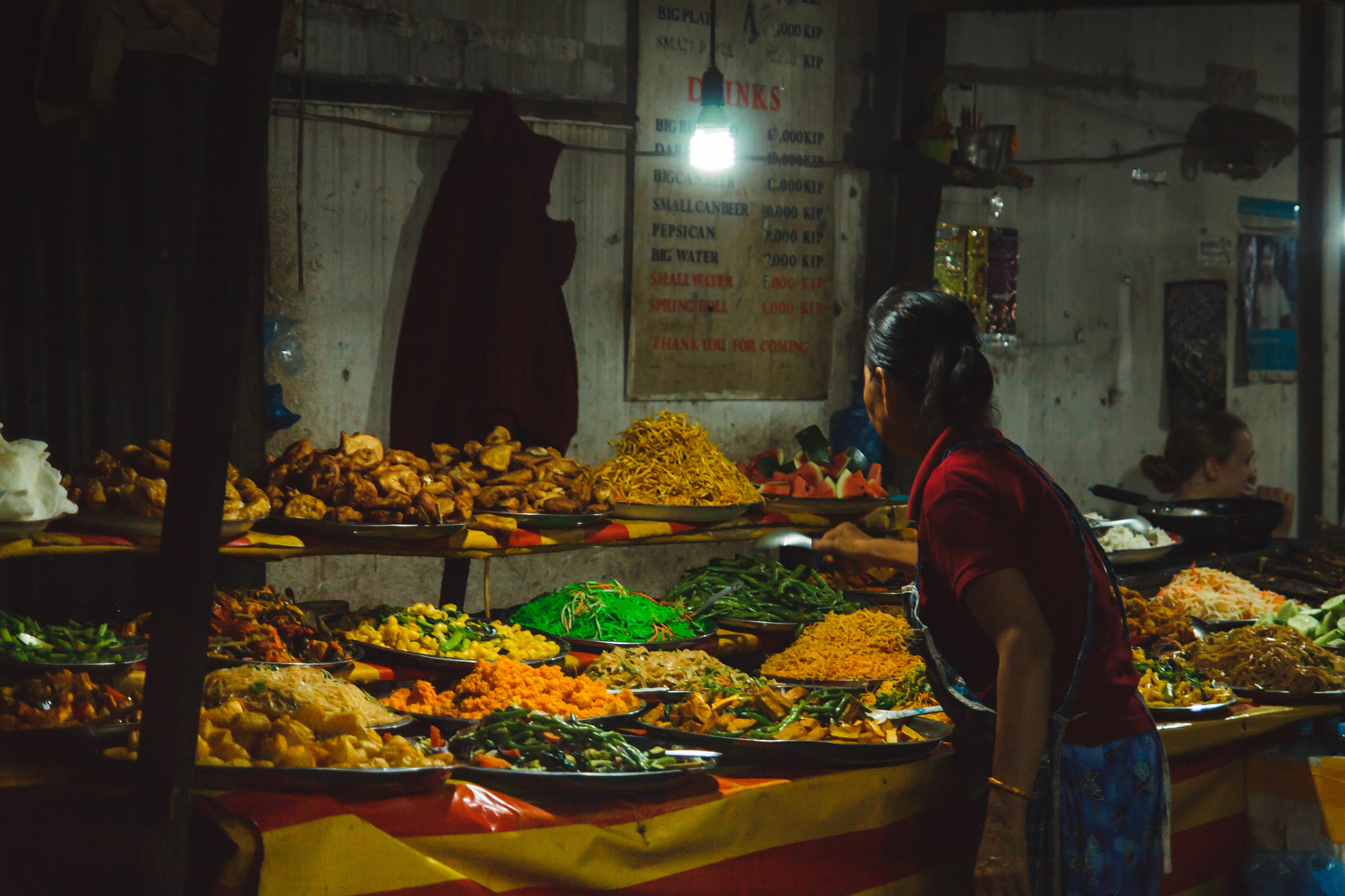 Tamron SP AF 17-50mm F2.8 XR Di II LD Aspherical (IF) sample photo. Luang prabang food stall, laos photography