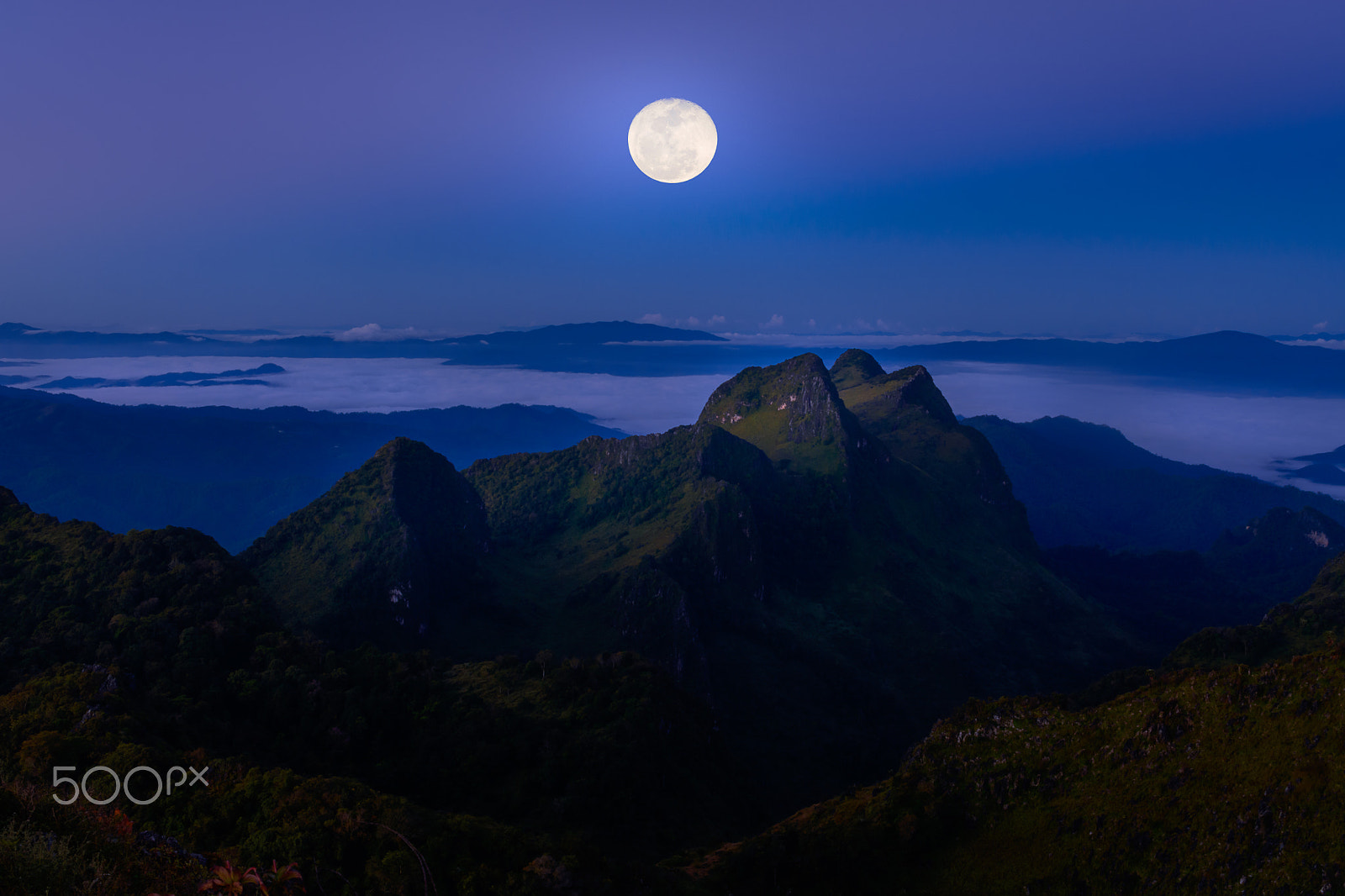 Sigma 17-70mm F2.8-4 DC Macro OS HSM | C sample photo. Night landscape of foggy. photography