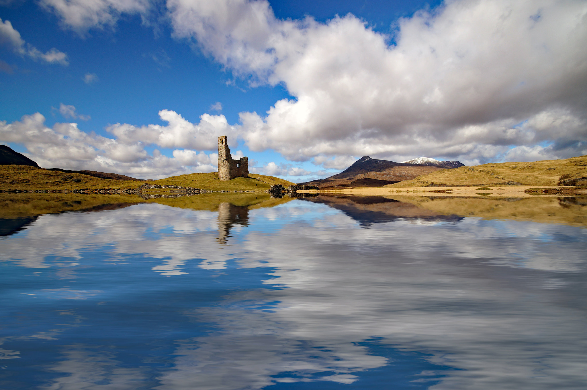 Sigma AF 10-20mm F4-5.6 EX DC sample photo. Ardvreck castle, loch assynt, scottish highlands photography