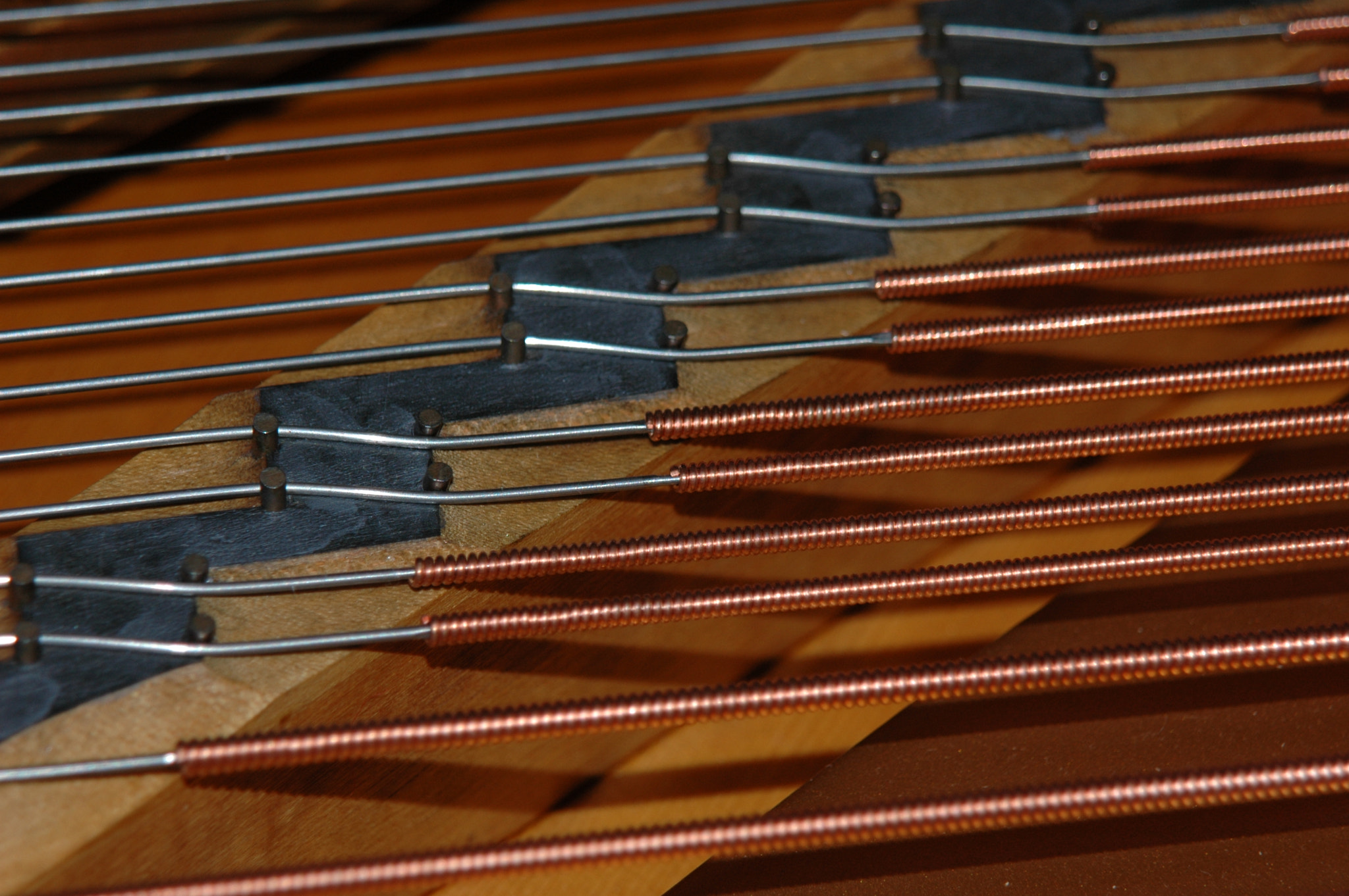 Nikon D70 + AF Zoom-Nikkor 24-120mm f/3.5-5.6D IF sample photo. Piano strings photography