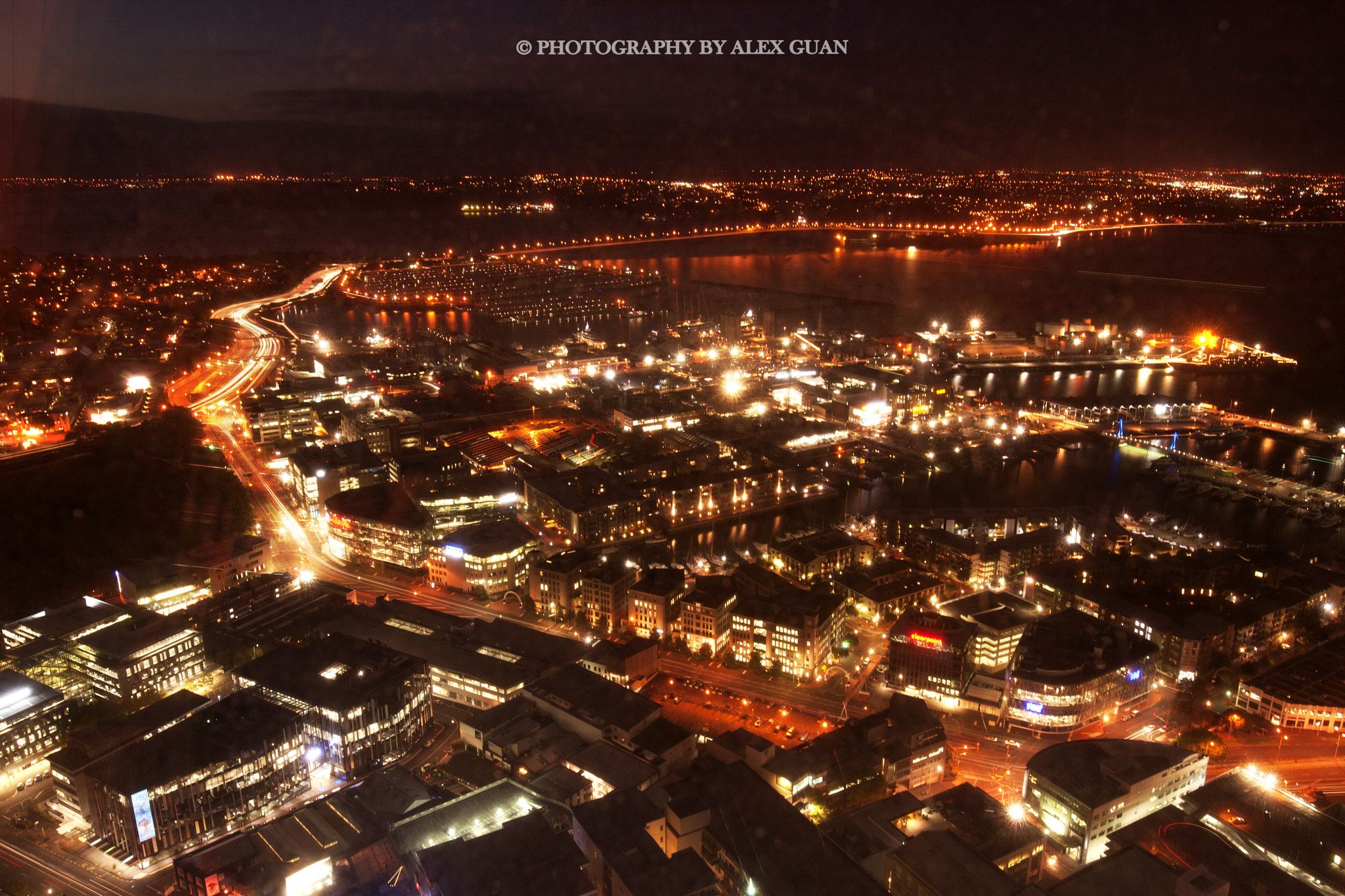 Canon EF 16-35mm F4L IS USM sample photo. Auckland harbor night photography