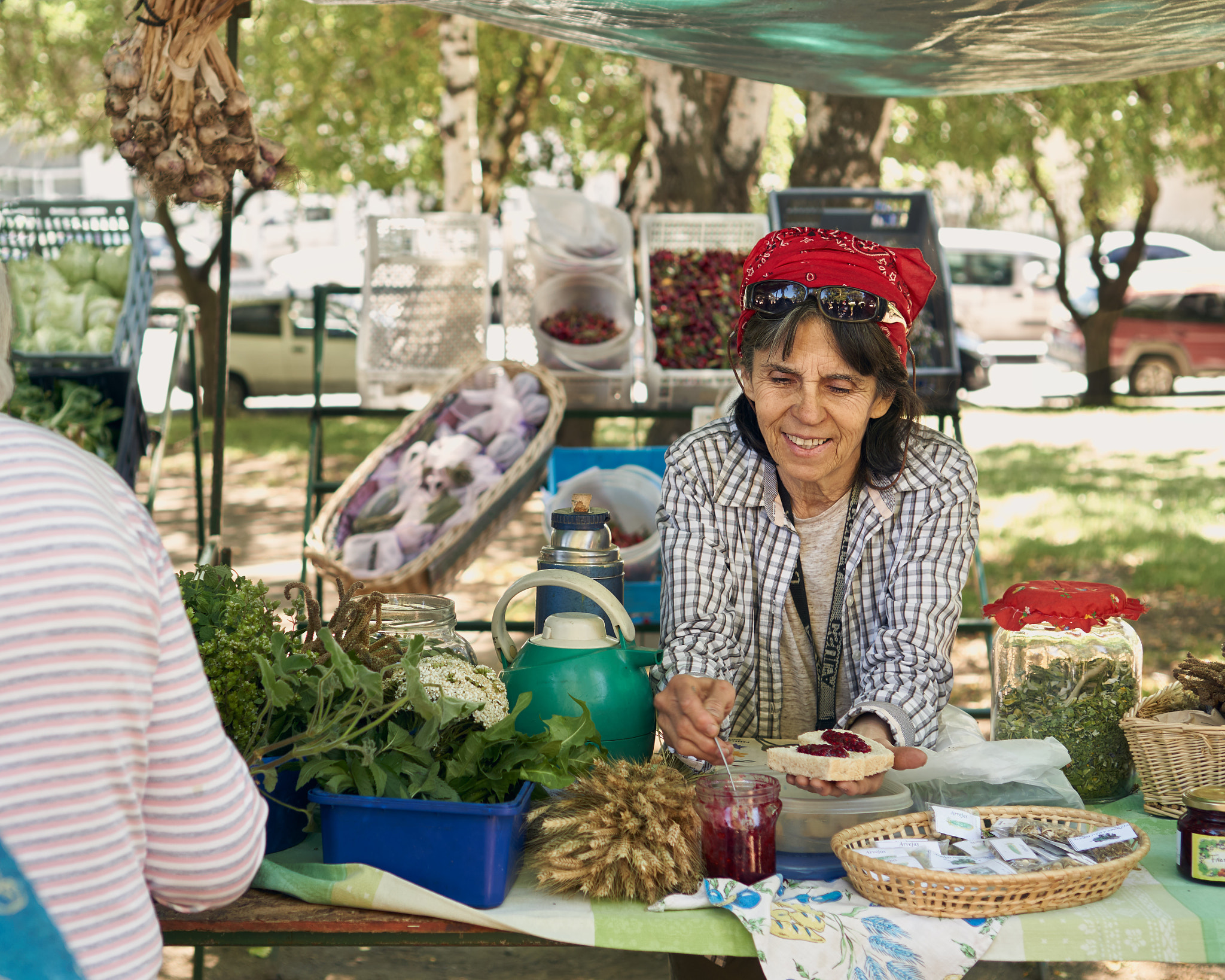 Sony E 35mm F1.8 OSS sample photo. Lady selling jam photography