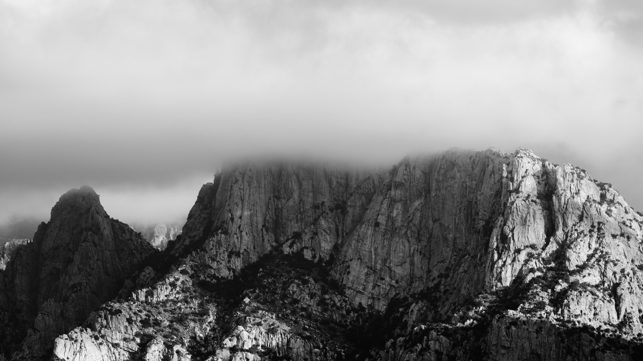 Nikon AF-S Nikkor 200-500mm F5.6E ED VR sample photo. Clouds over the santa catalina mountains photography