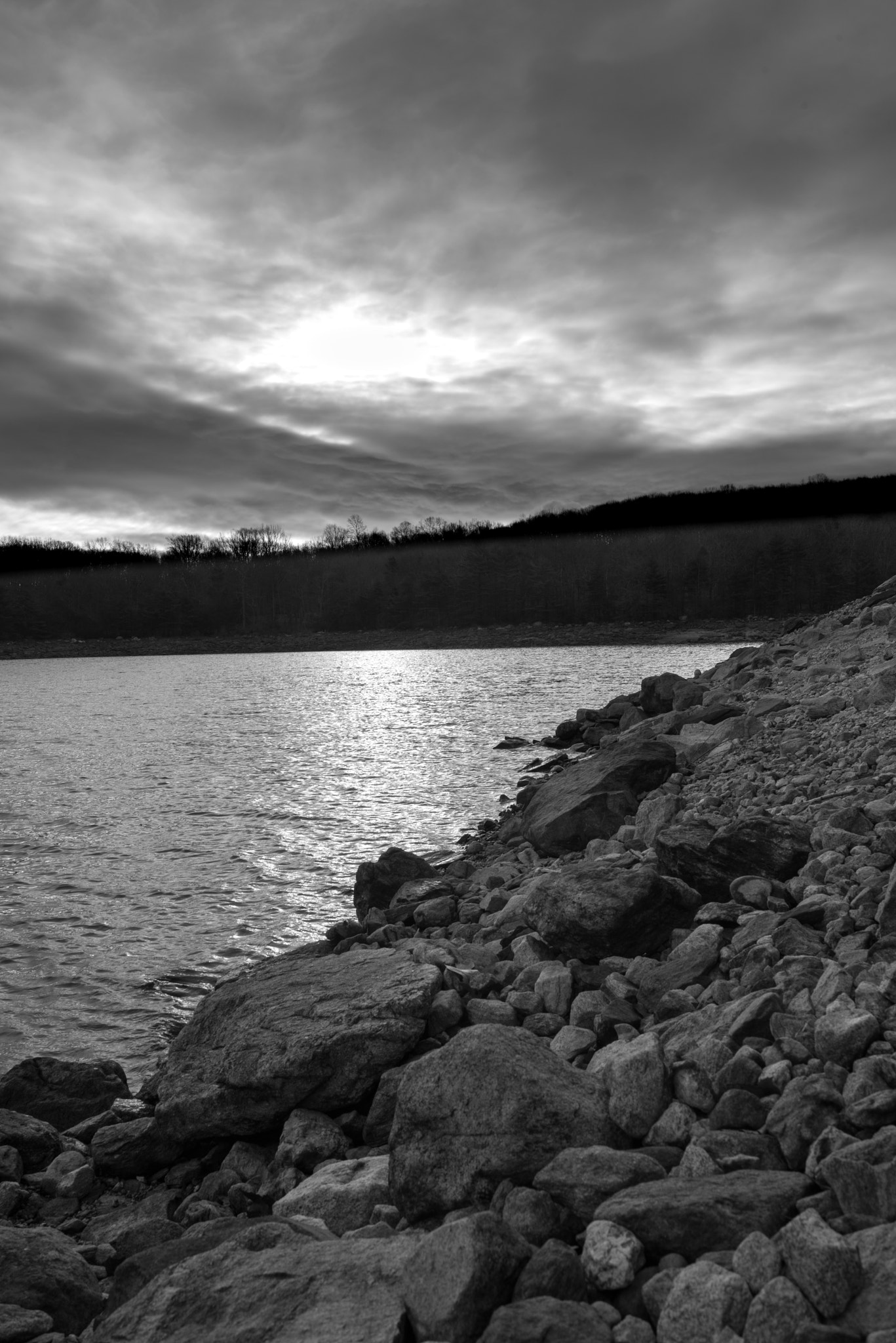 Pentax K-1 + Sigma 35mm F1.4 DG HSM Art sample photo. Partly cloudy at the saugatuck reservoir photography
