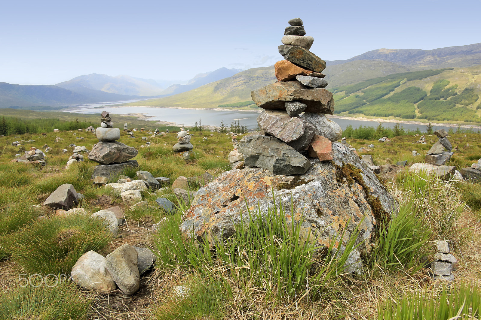 Canon EF-S 17-85mm F4-5.6 IS USM sample photo. Cairns overlooking loch highlands of scotland photography