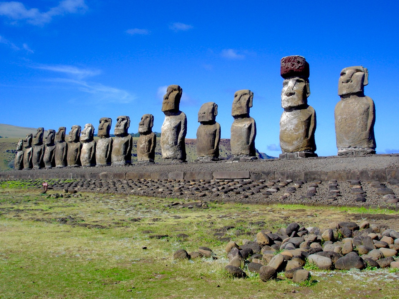 Sony DSC-W1 sample photo. The island giants - easter island photography