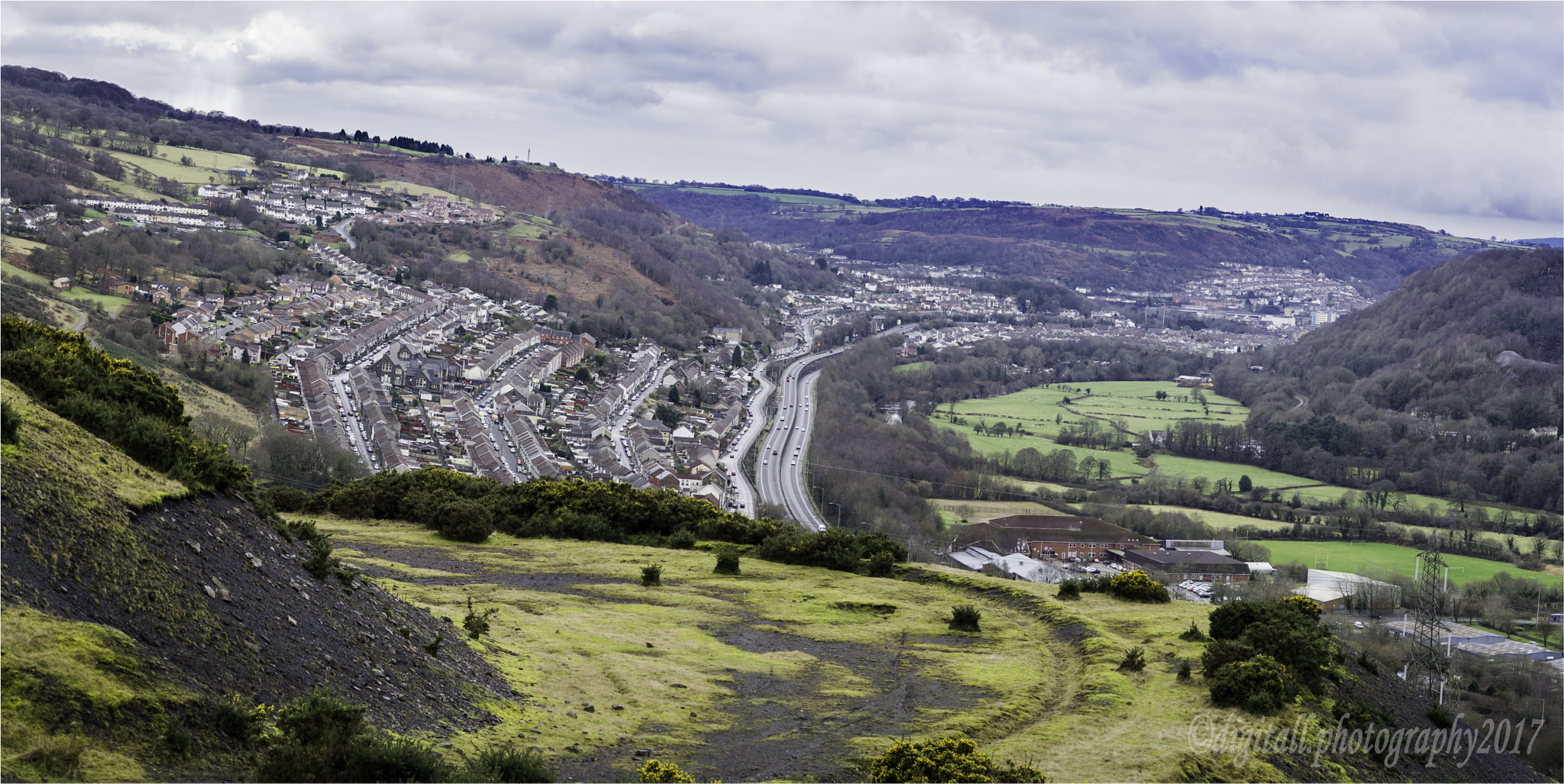 Nikon D3S sample photo. Cilfynydd coal tips looking south photography
