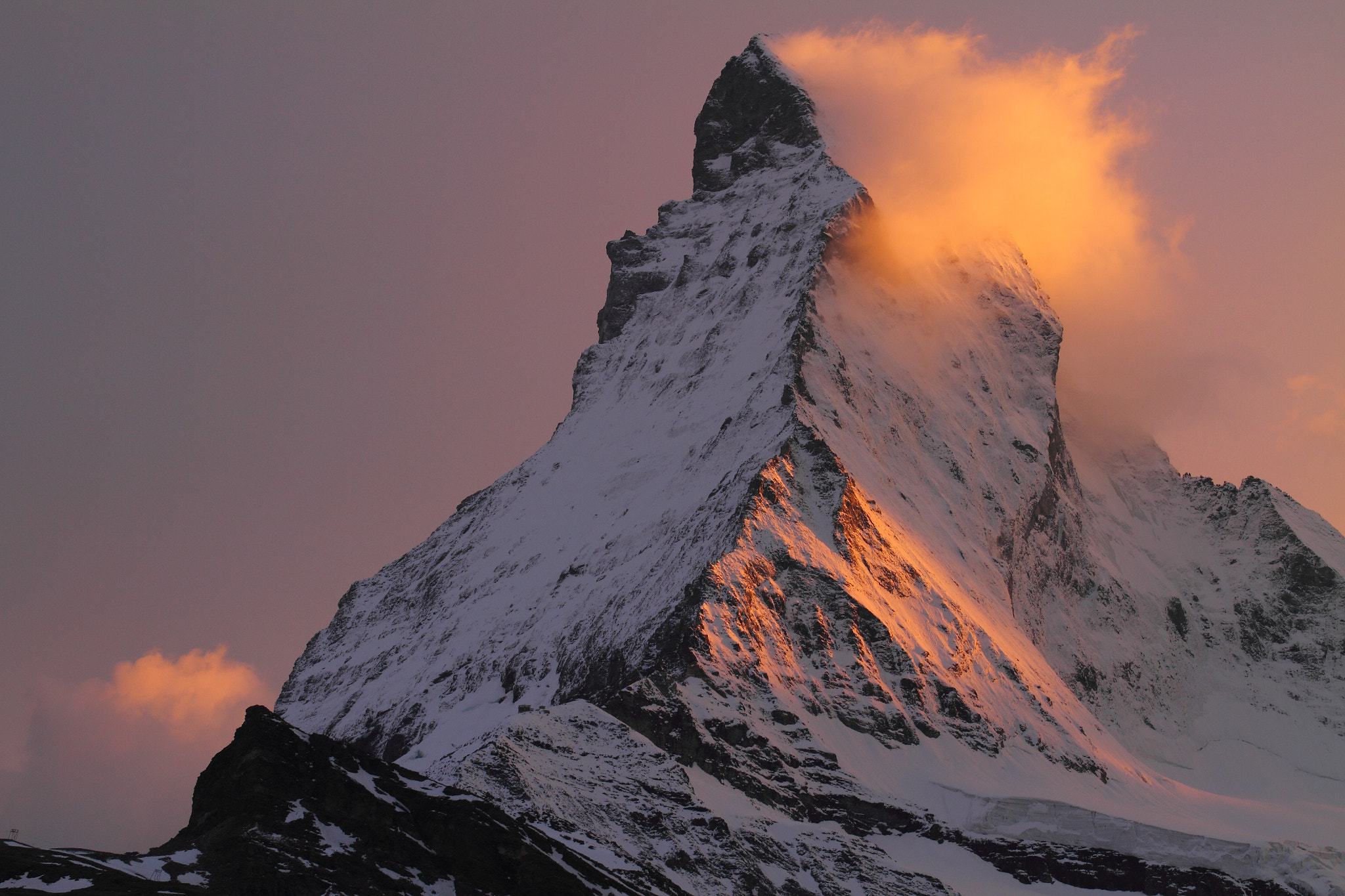 Canon 50-500mm sample photo. Matterhorn at sunset in switzerland photography