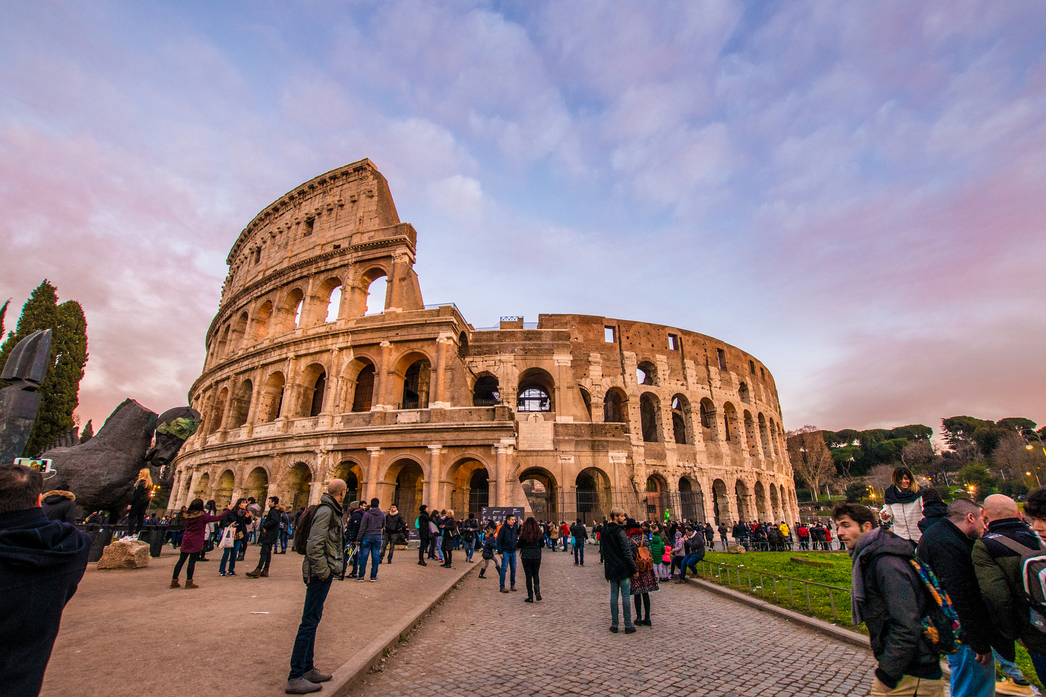 Nikon D800E sample photo. Coliseum at dusk photography