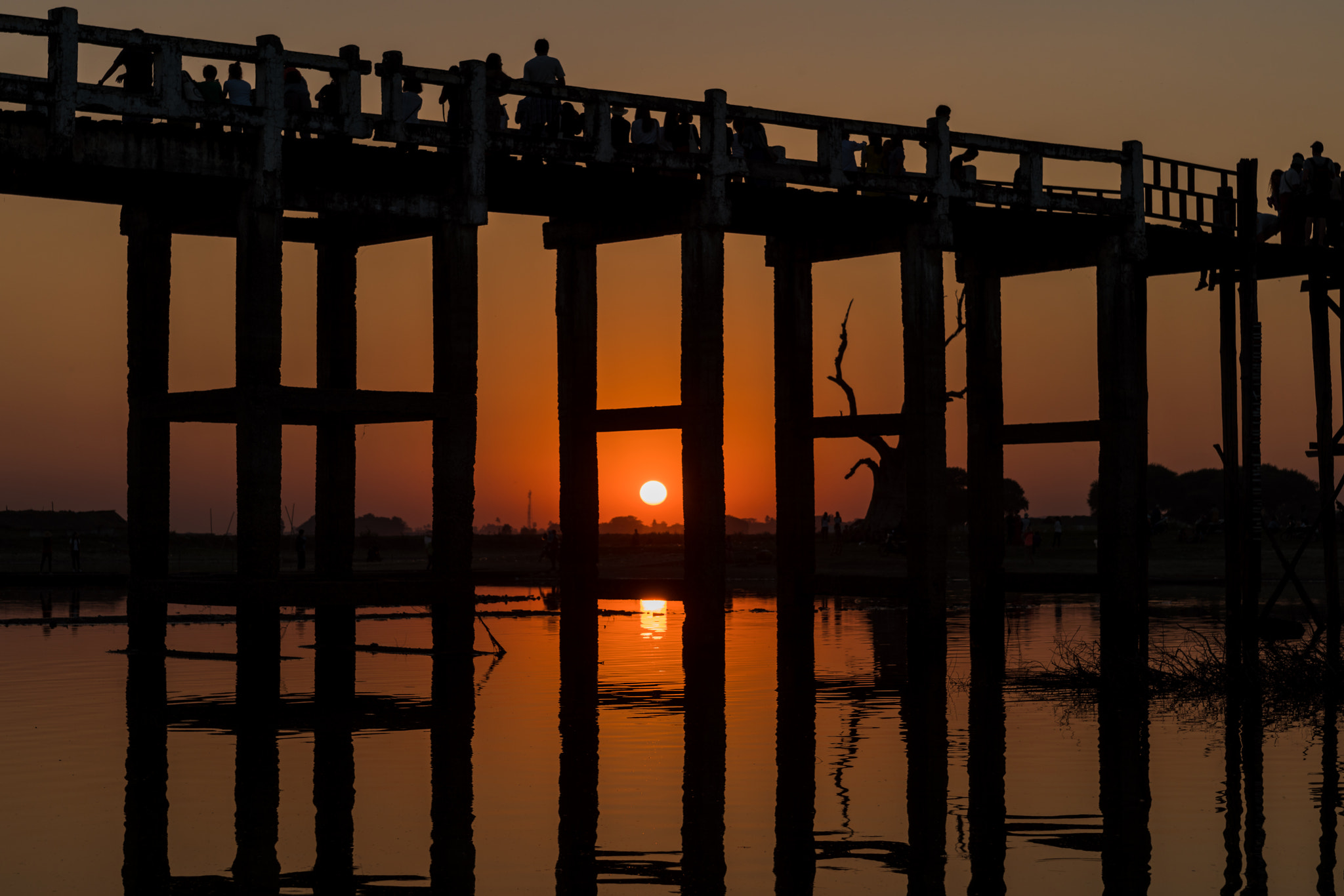 Sony a99 II sample photo. Birmania u-bein bridge sunset photography