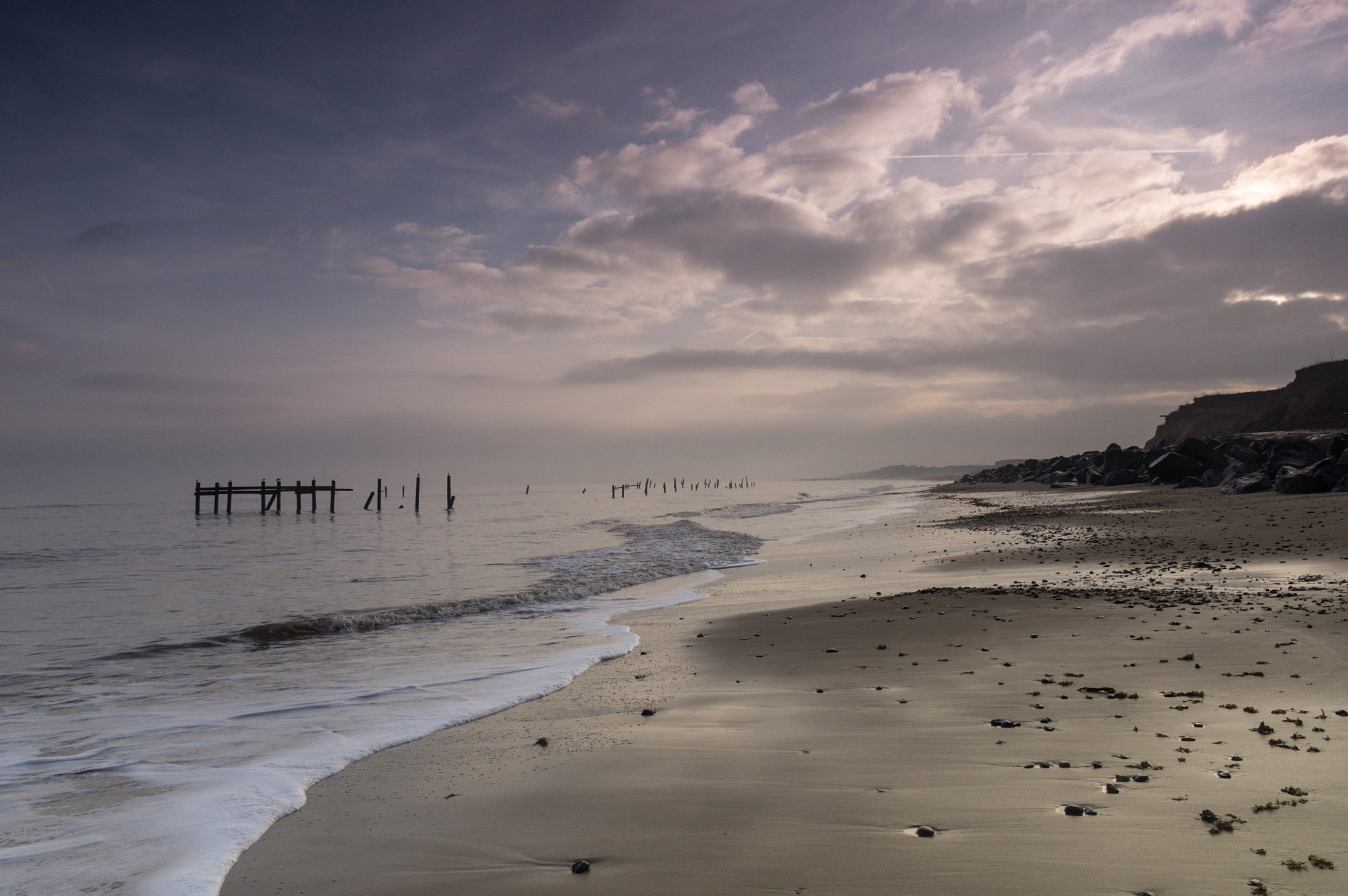 Sony SLT-A57 sample photo. Happisburgh beach photography