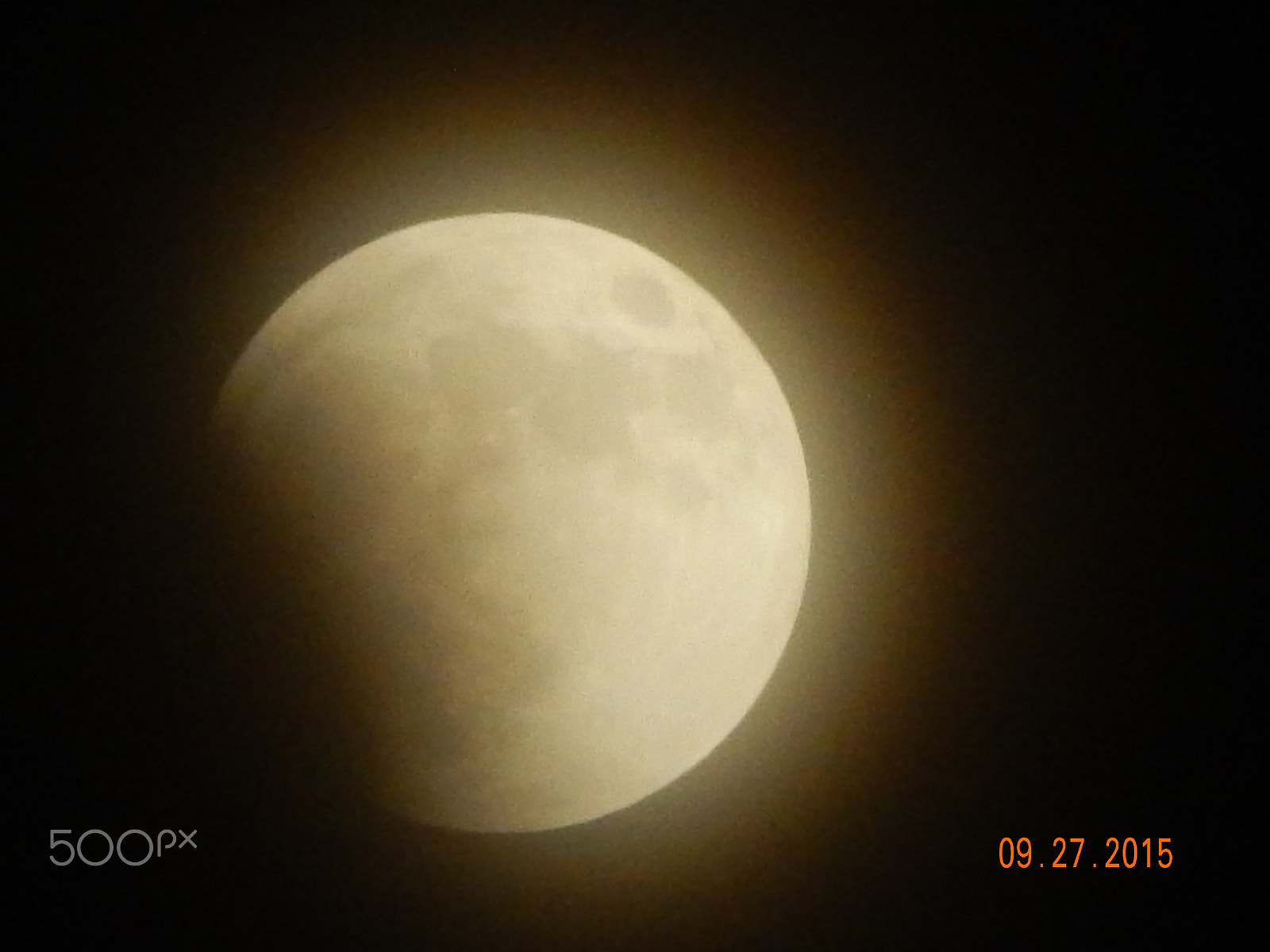 Nikon COOLPIX S9400 sample photo. Start of the lunar eclipse photography