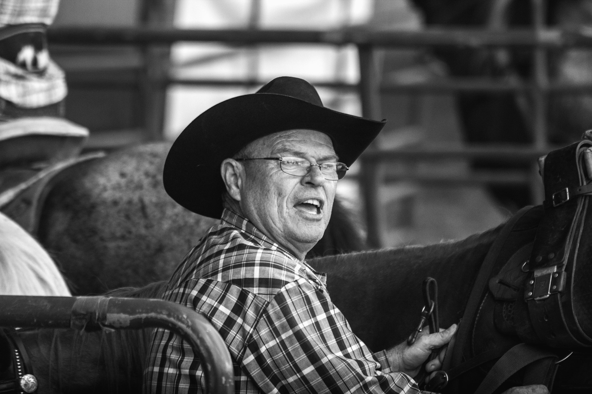 Canon EF 75-300mm f/4-5.6 USM sample photo. Cowboy mounted shooting photography