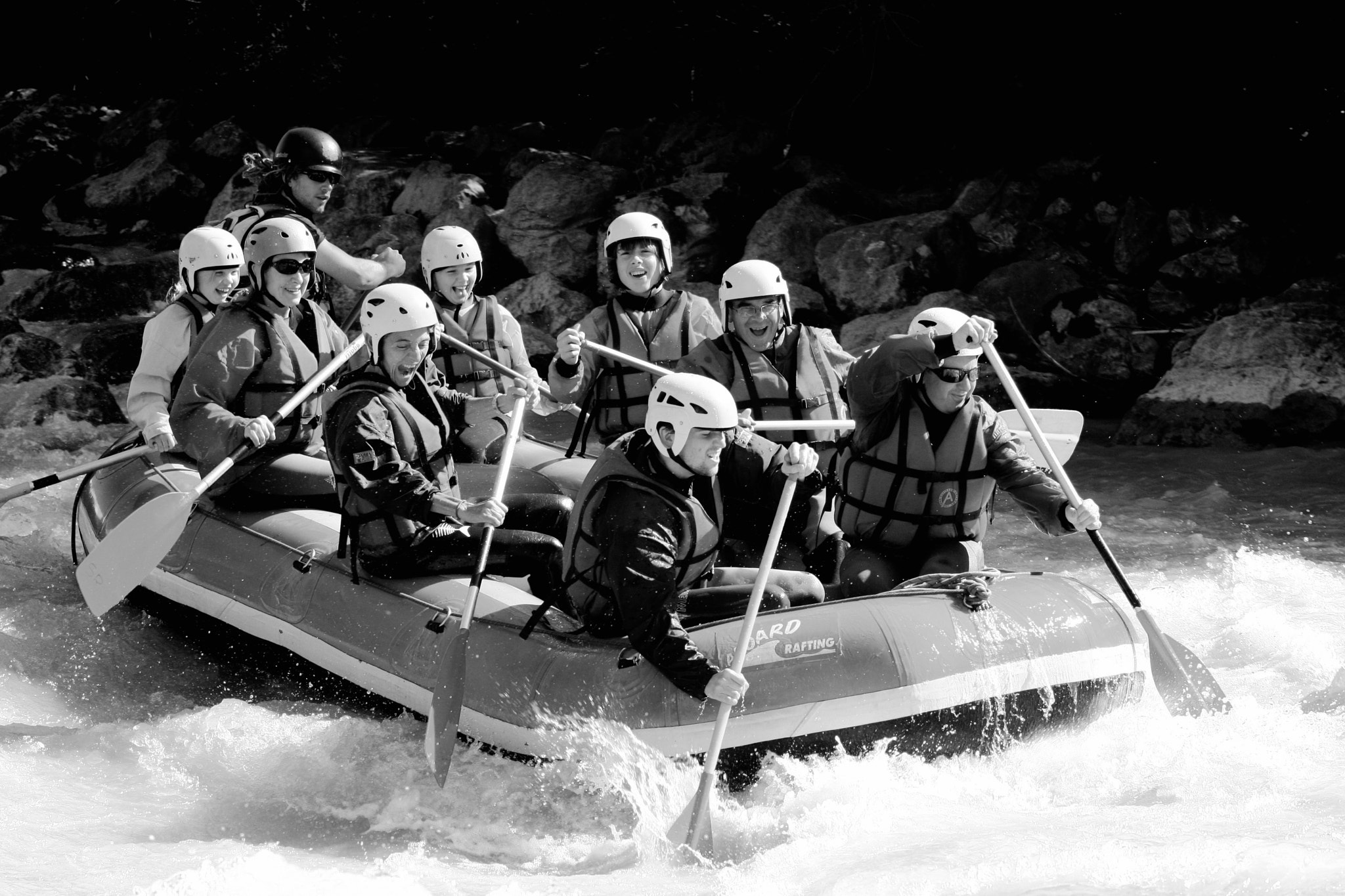 Canon EOS 40D + Canon EF 70-200mm F2.8L USM sample photo. Whitewater rafting in chamonix photography