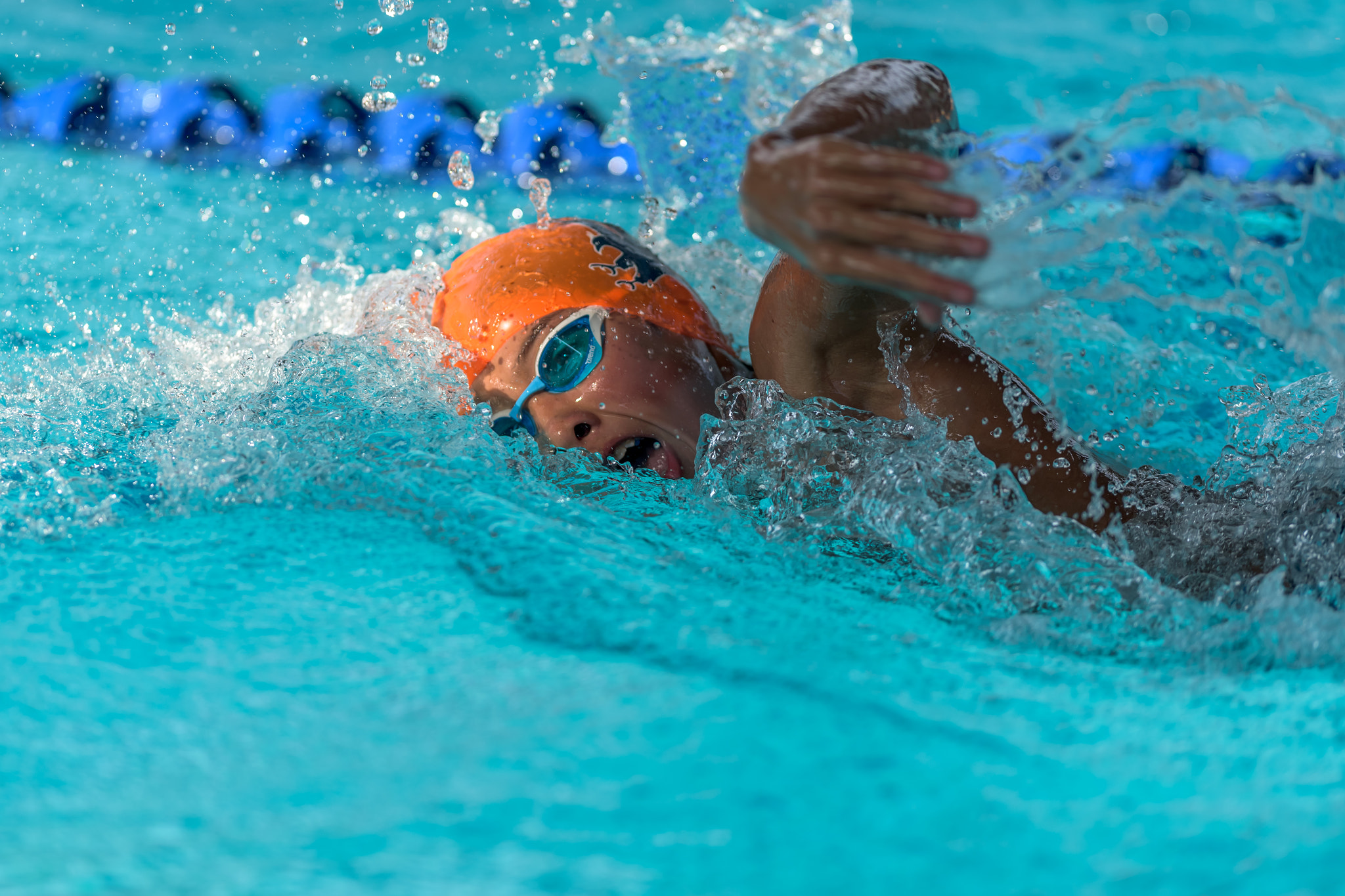 Nikon AF-S Nikkor 300mm F2.8G ED-IF VR sample photo. Seasac swimming competition photography