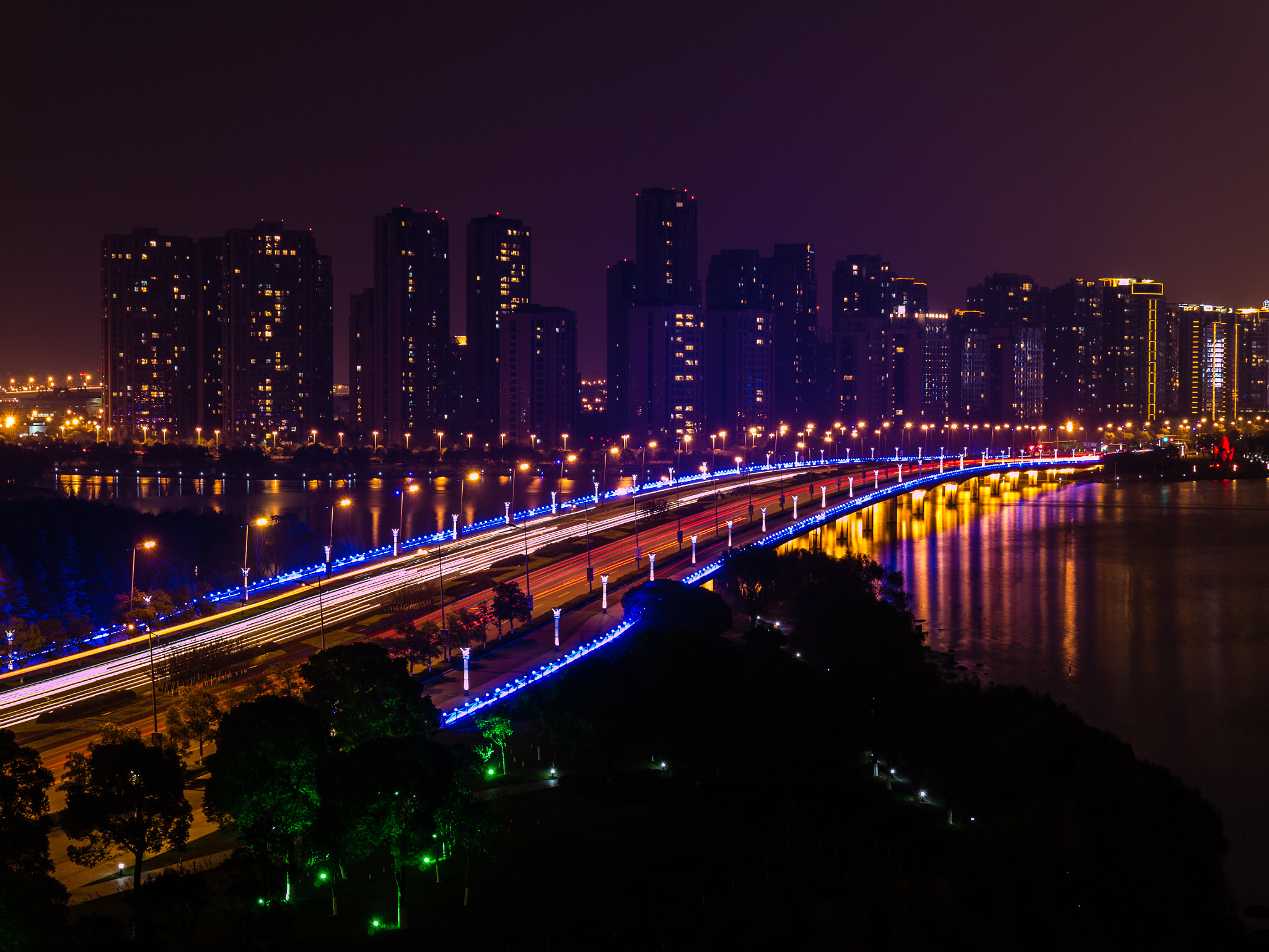 Panasonic DMC-G70 sample photo. Suzhou at night photography