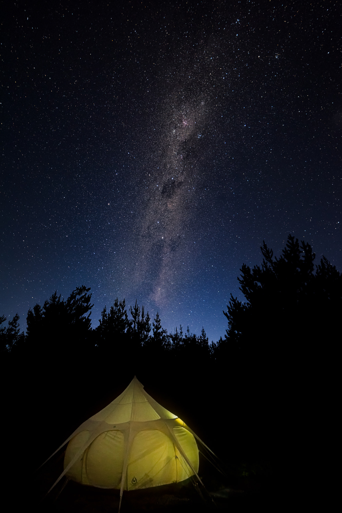 Samyang 14mm F2.8 ED AS IF UMC sample photo. Camping under the stars photography