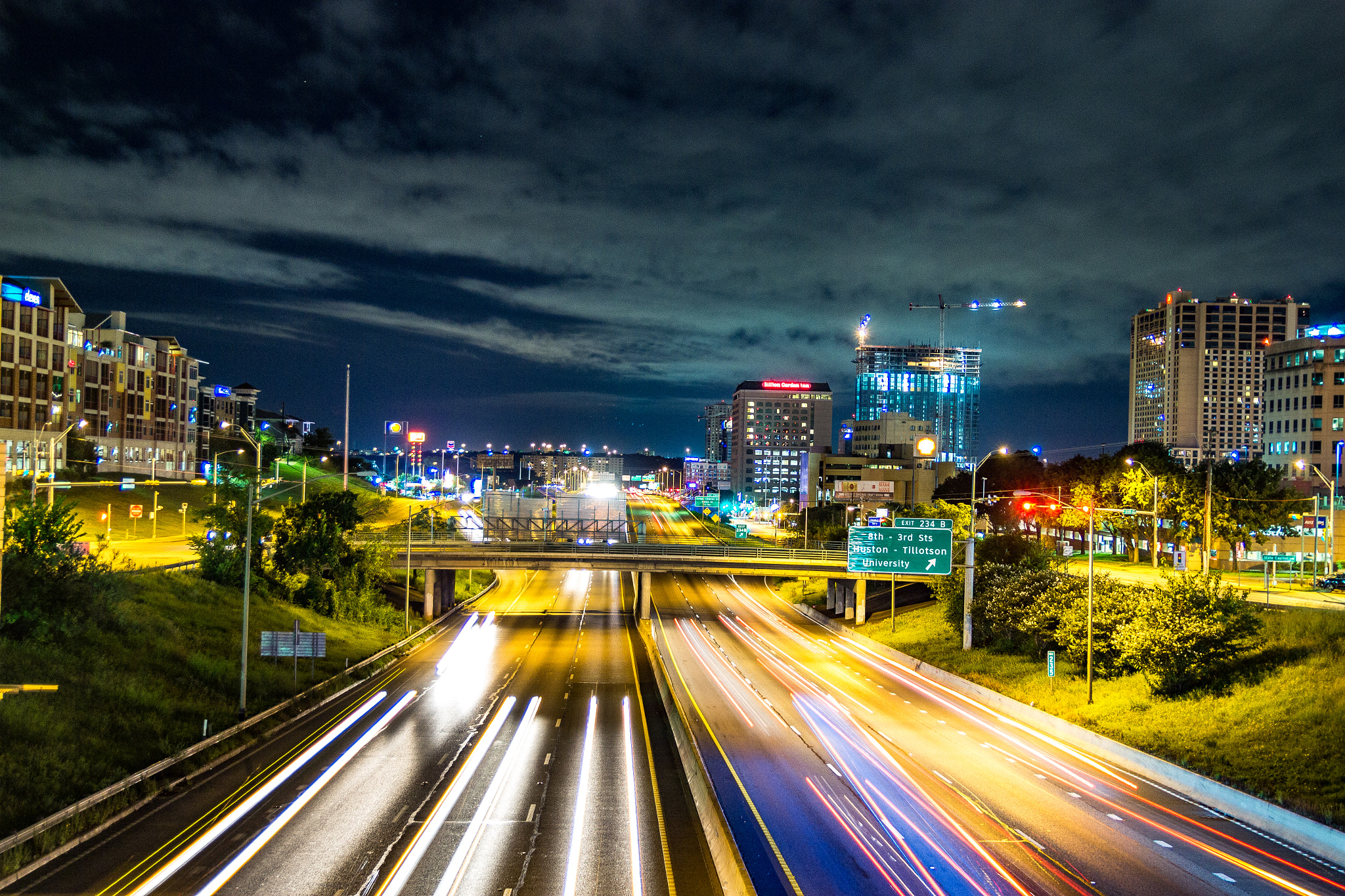 Canon EF-S 17-55mm F2.8 IS USM sample photo. 11th street overpass. i couldn't wait for everyone one to leave after sxsw lol photography