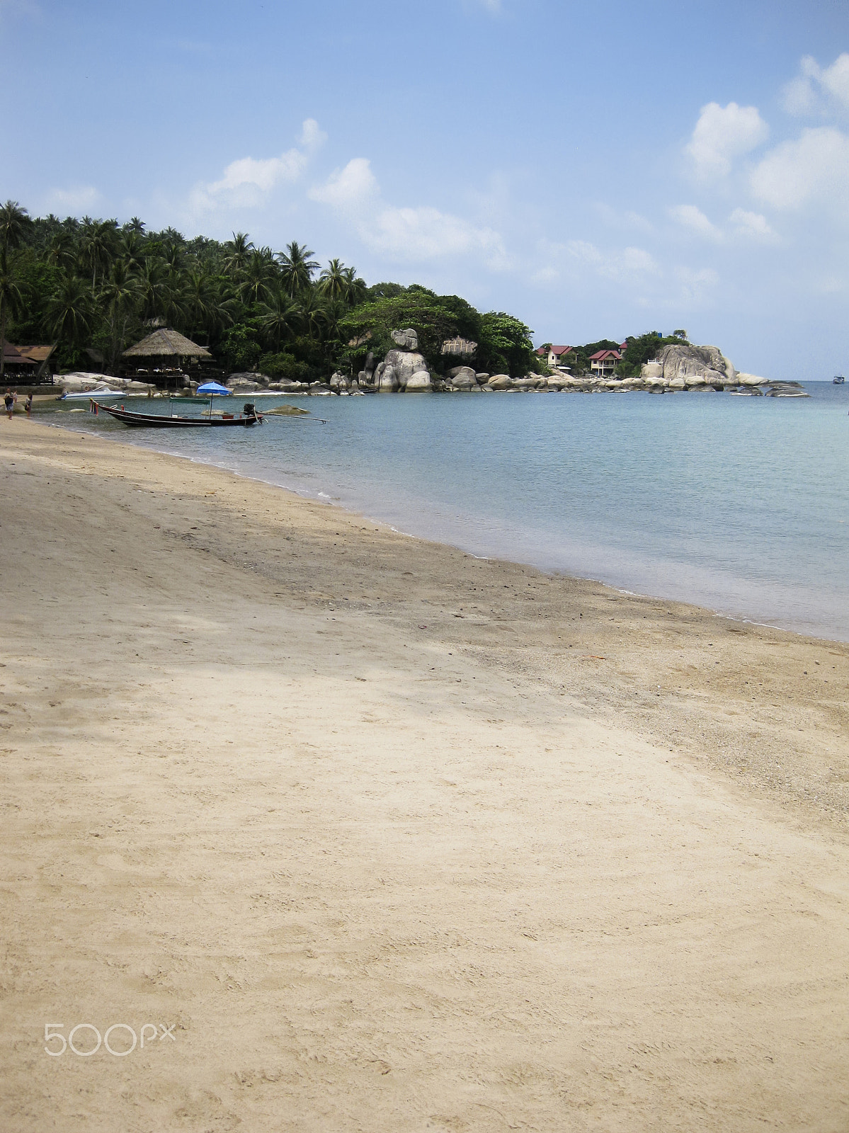 Canon PowerShot SD770 IS (Digital IXUS 85 IS / IXY Digital 25 IS) sample photo. Koh tao beach longtail boat photography