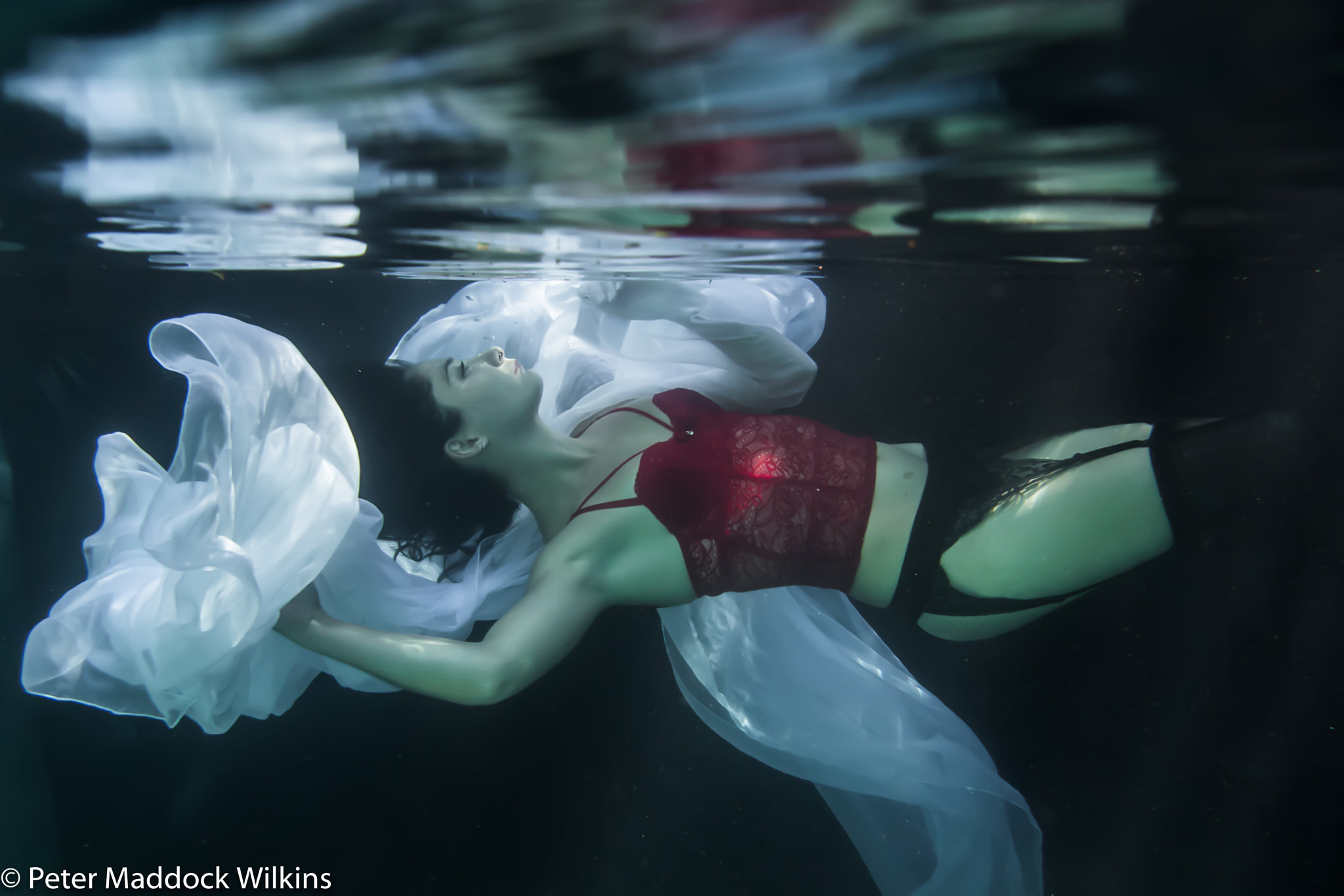 Canon EOS 60D + Sigma 24-70mm F2.8 EX DG Macro sample photo. Underwater lingerie photography