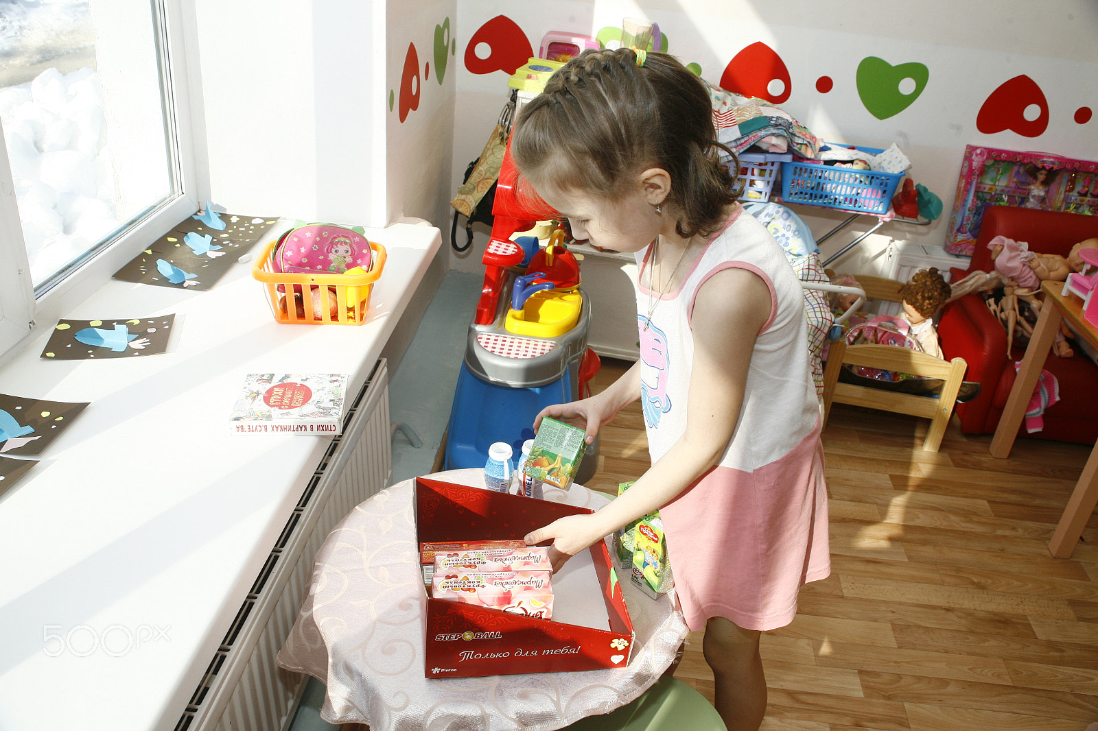 Canon EF 28-105mm f/3.5-4.5 USM sample photo. Moscow, russia-april 17, 2014: children play with toys and engage  the tutor in a kindergarten photography