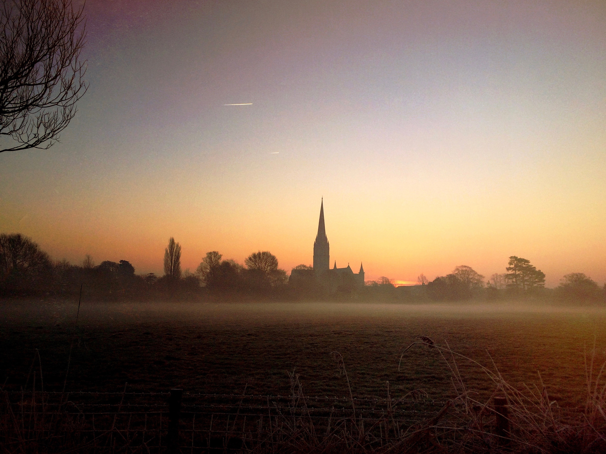 Jag.gr 645 PRO Mk III for Apple iPhone 5s sample photo. Salisbury cathedral at sunrise in january photography