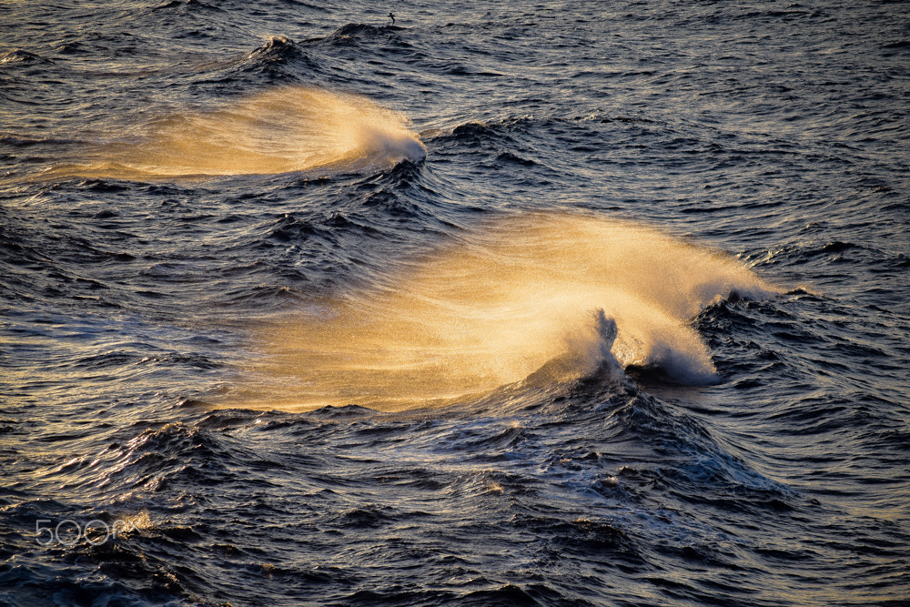 Nikon D5500 sample photo. Waves at sunset photography