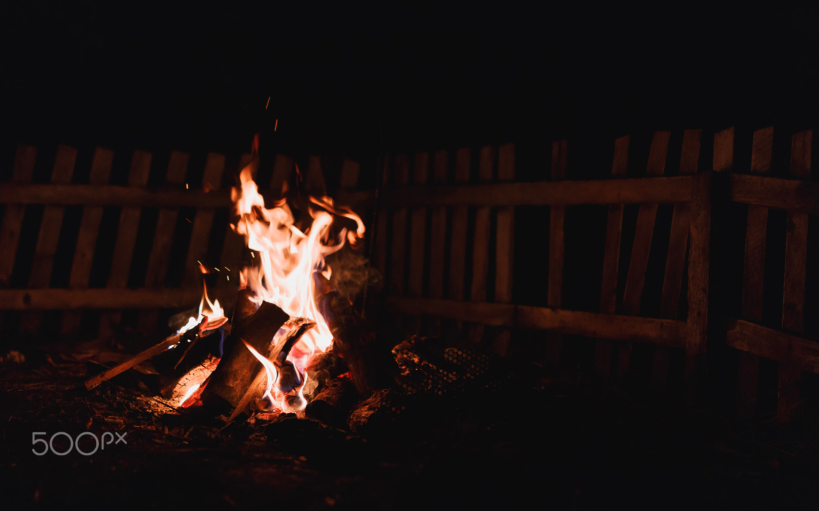 Canon EOS 70D + Sigma 35mm F1.4 DG HSM Art sample photo. Fire in the woods photography