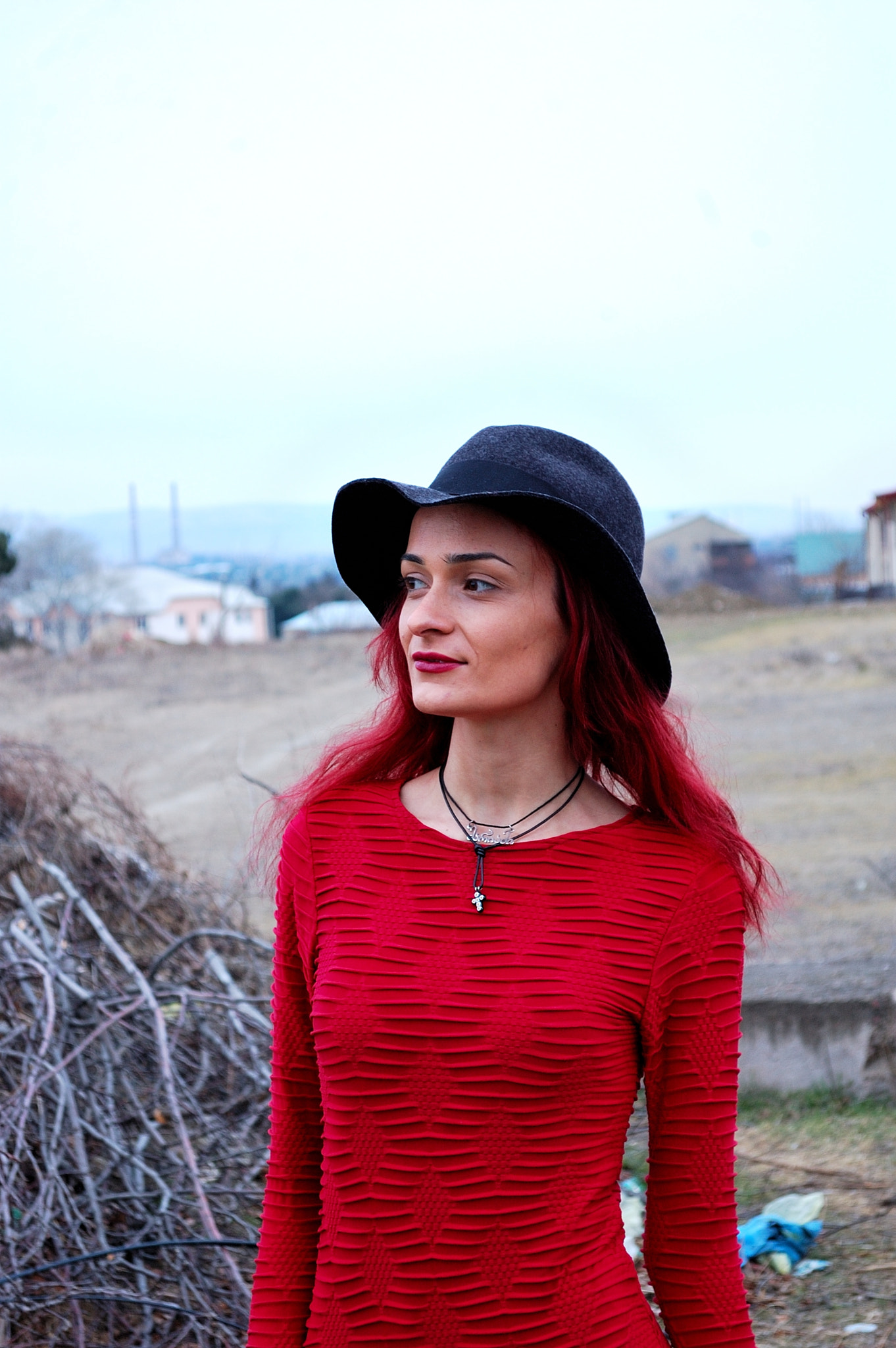 Nikon D70 sample photo. Girl in red photography