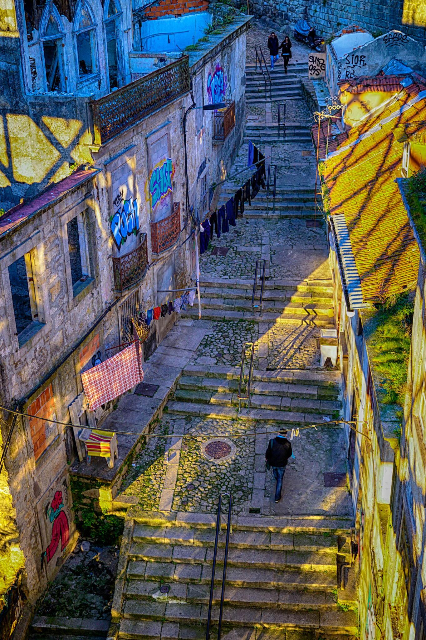 Sony a6000 sample photo. Watercolor stairs- porto photography