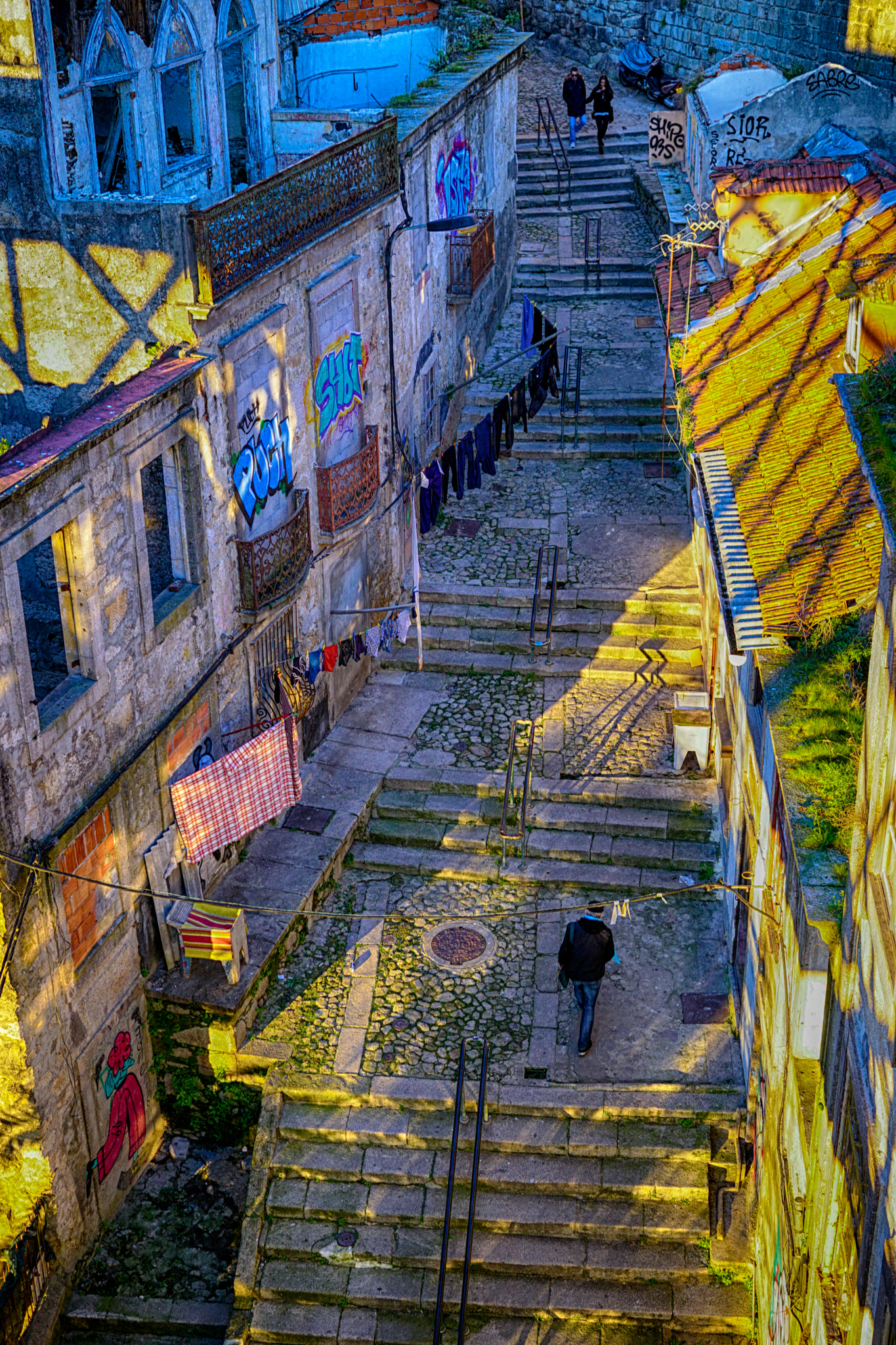 Sigma 30mm F2.8 EX DN sample photo. Watercolor stairs- porto photography