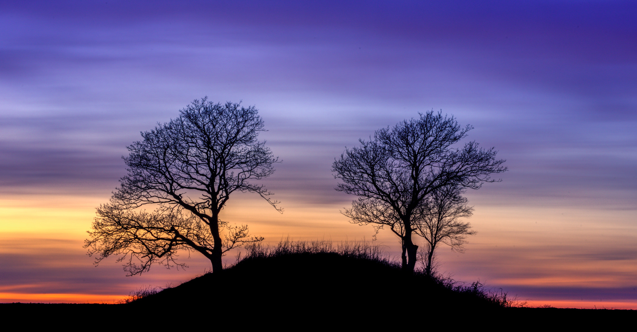 Sony a7 II + Tamron SP 70-300mm F4-5.6 Di USD sample photo. Ancient burial hill-  last dawn photography