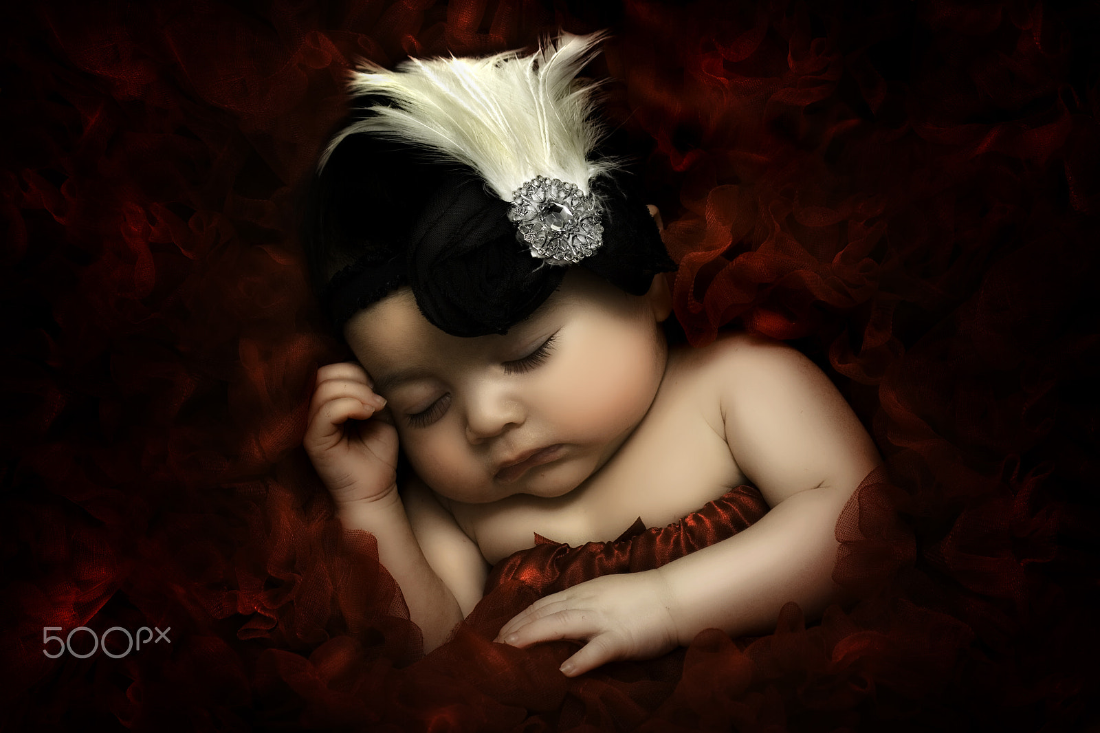 Canon EF 70-210mm f/4 sample photo. Baby in red photography