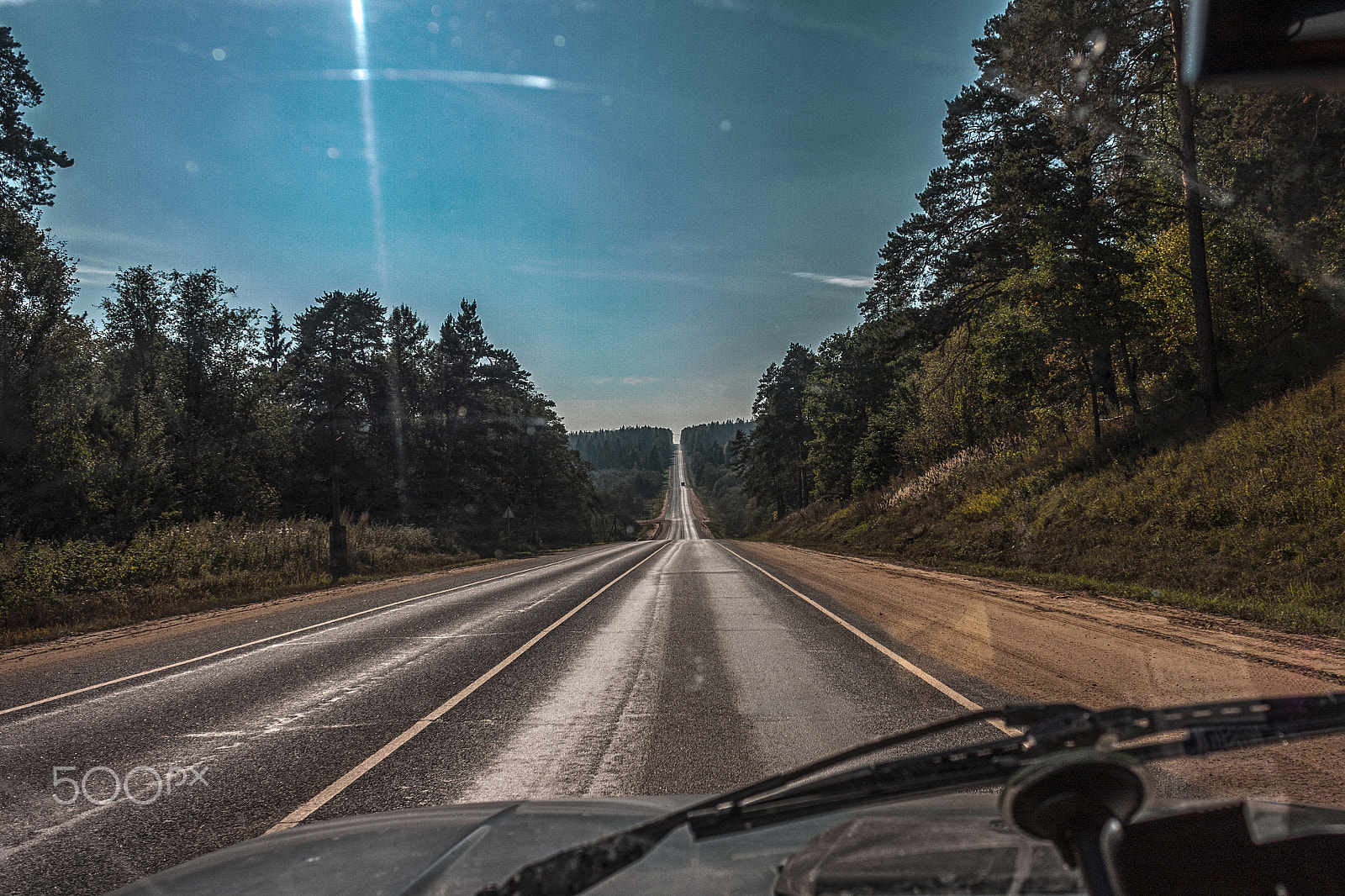 Canon EOS 40D sample photo. Empty summer road at noon photography