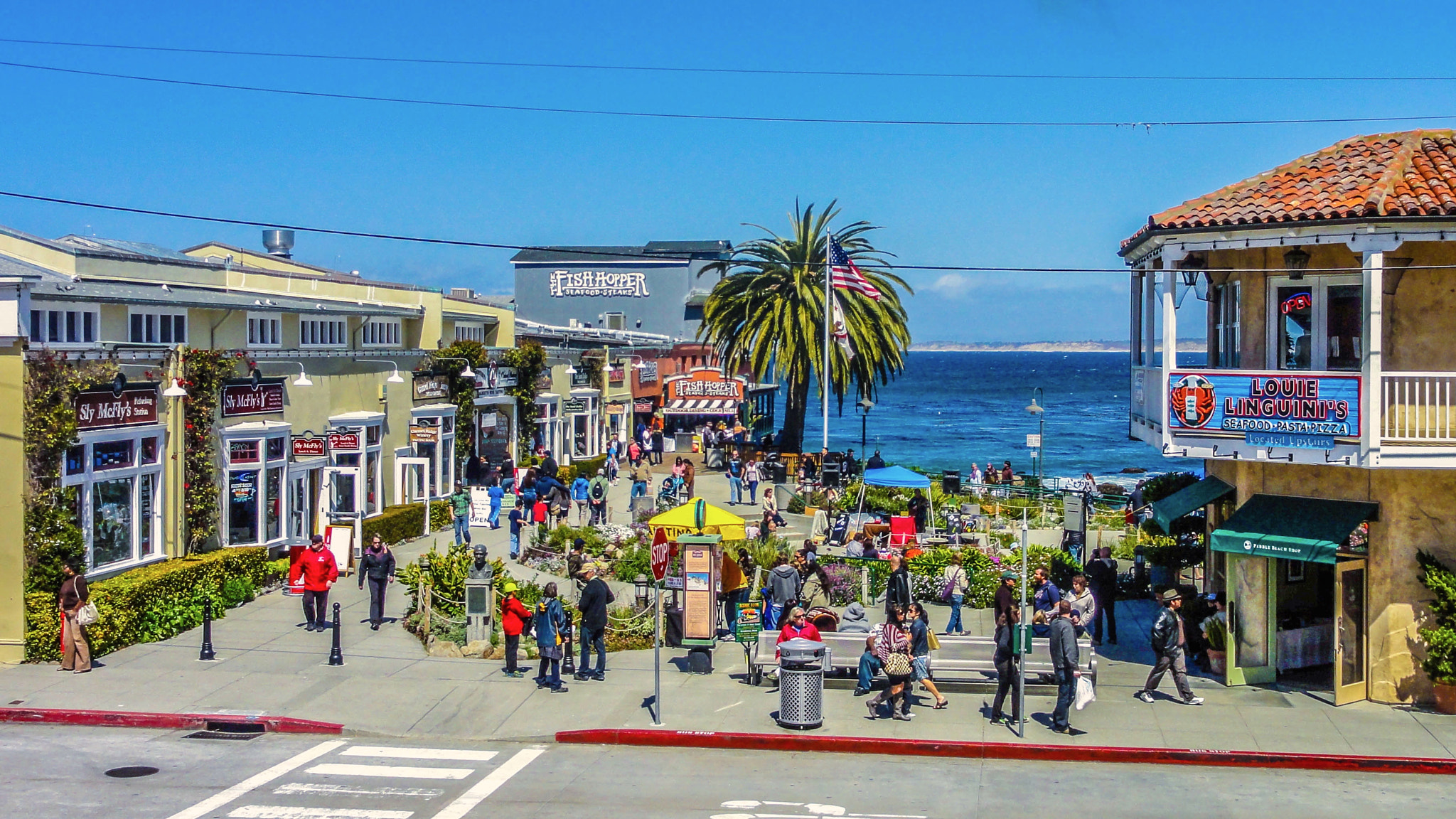 Sony DSC-HX5V sample photo. Monterey california / cannery row / street view photography