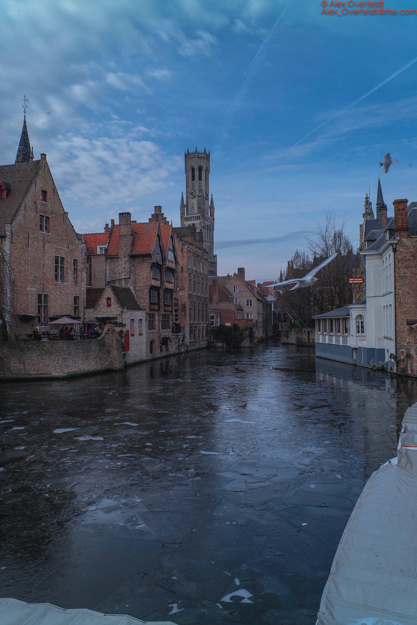 Leica Elmarit-M 28mm F2.8 ASPH sample photo. Bruges bell tower on a icy january afternoon in 2017 photography