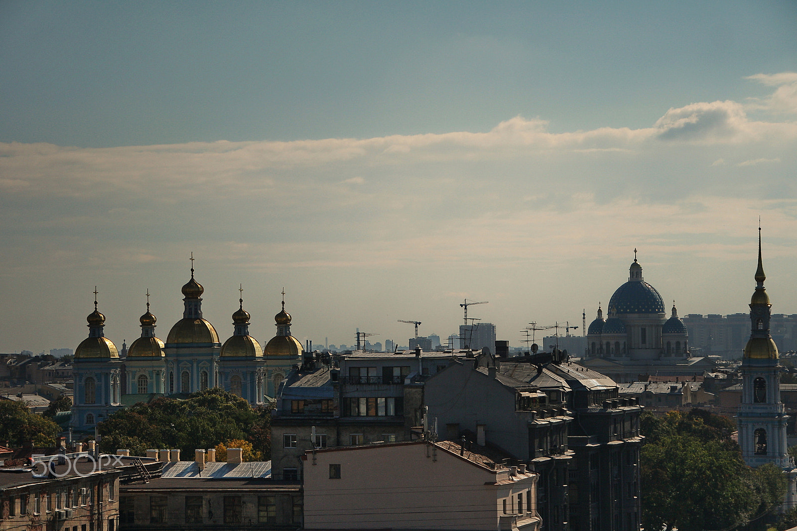 Sigma 18-125mm F3.8-5.6 DC OS HSM sample photo. St.petersburg roofs. domes. photography