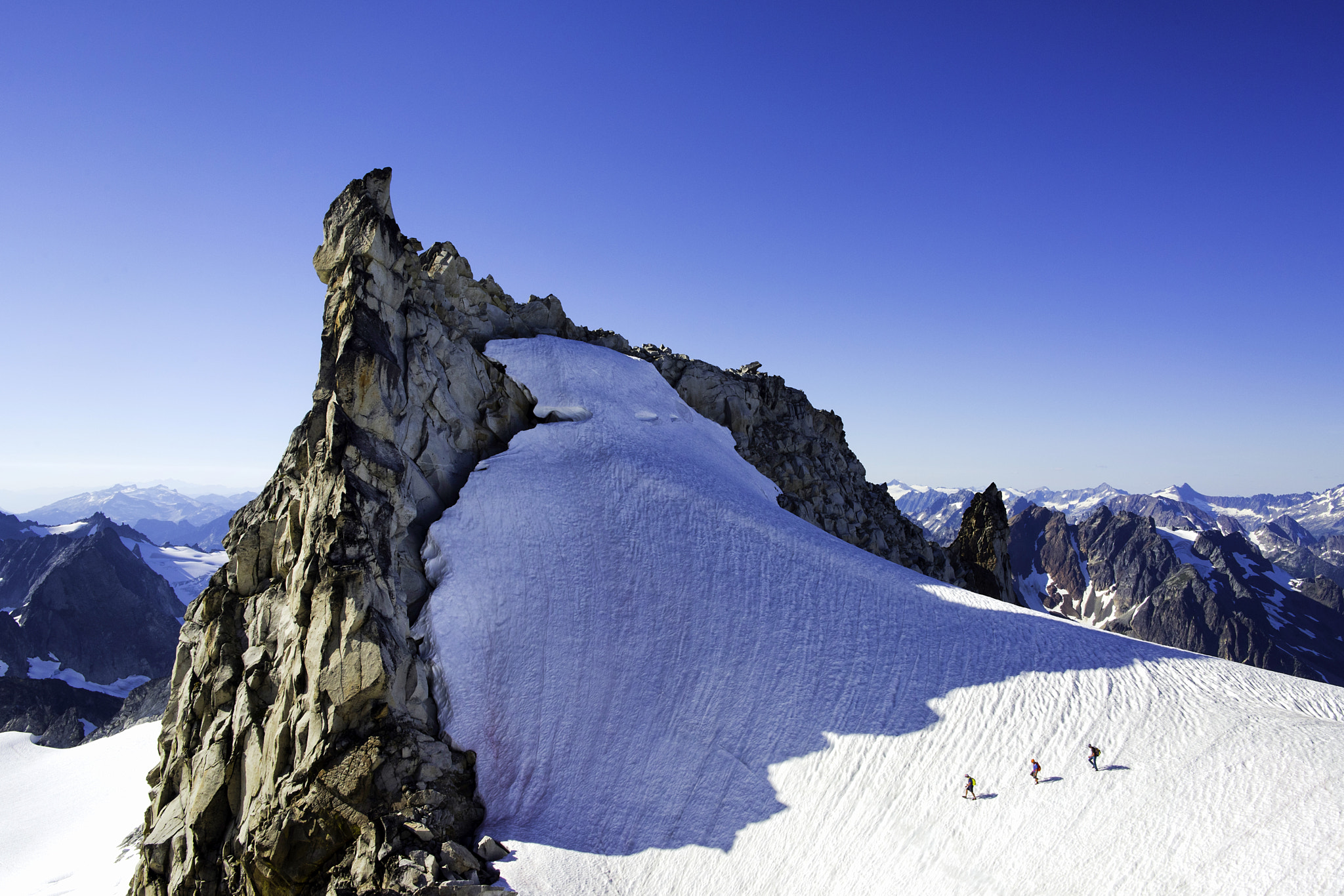 Samyang 12mm F2.8 ED AS NCS Fisheye sample photo. Mountain fang and climbers photography