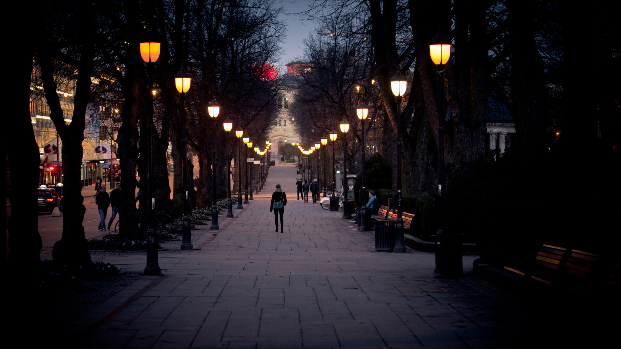 Nikon D600 sample photo. Oslo street at dusk photography
