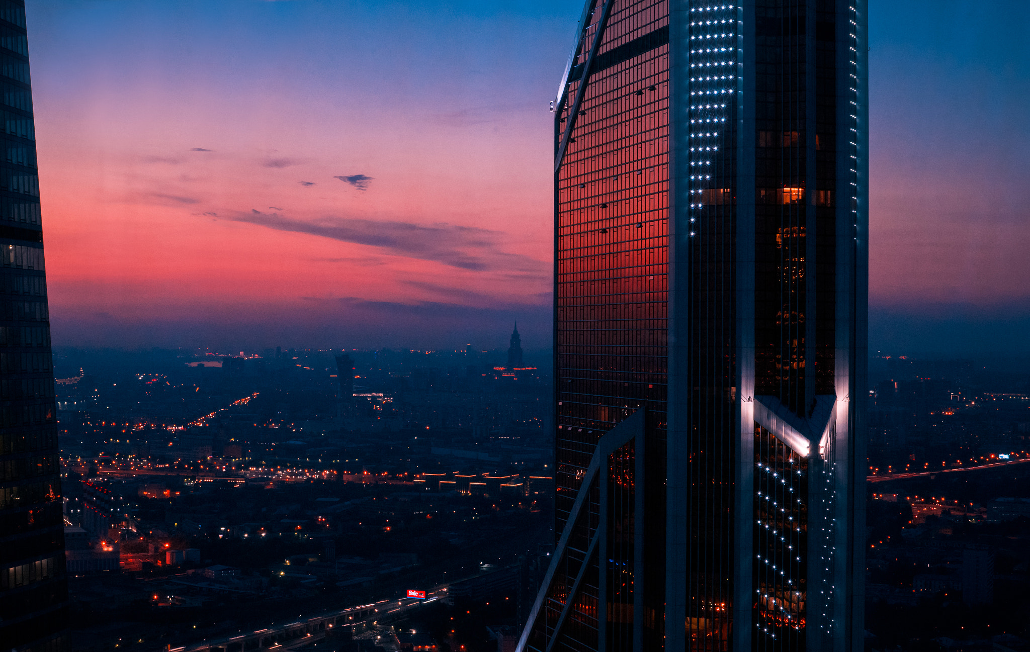 Sony DT 35mm F1.8 SAM sample photo. High night moscow city photography