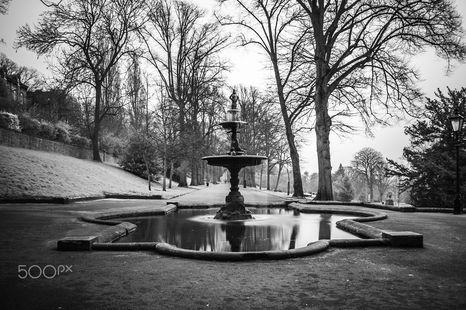 Canon EF 28-80mm f/3.5-5.6 USM sample photo. Infrared fountain photography
