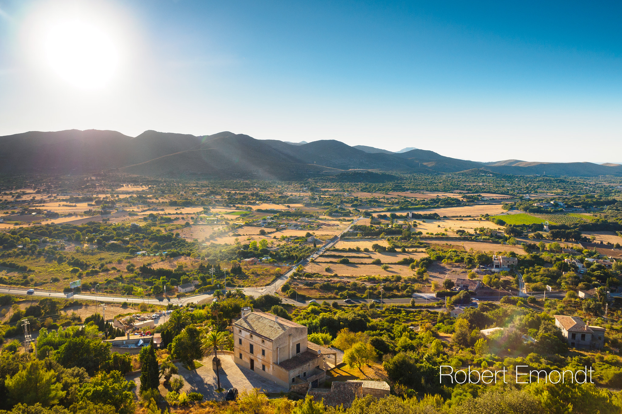 Olympus OM-D E-M10 sample photo. Sunset over valley, mallorca photography