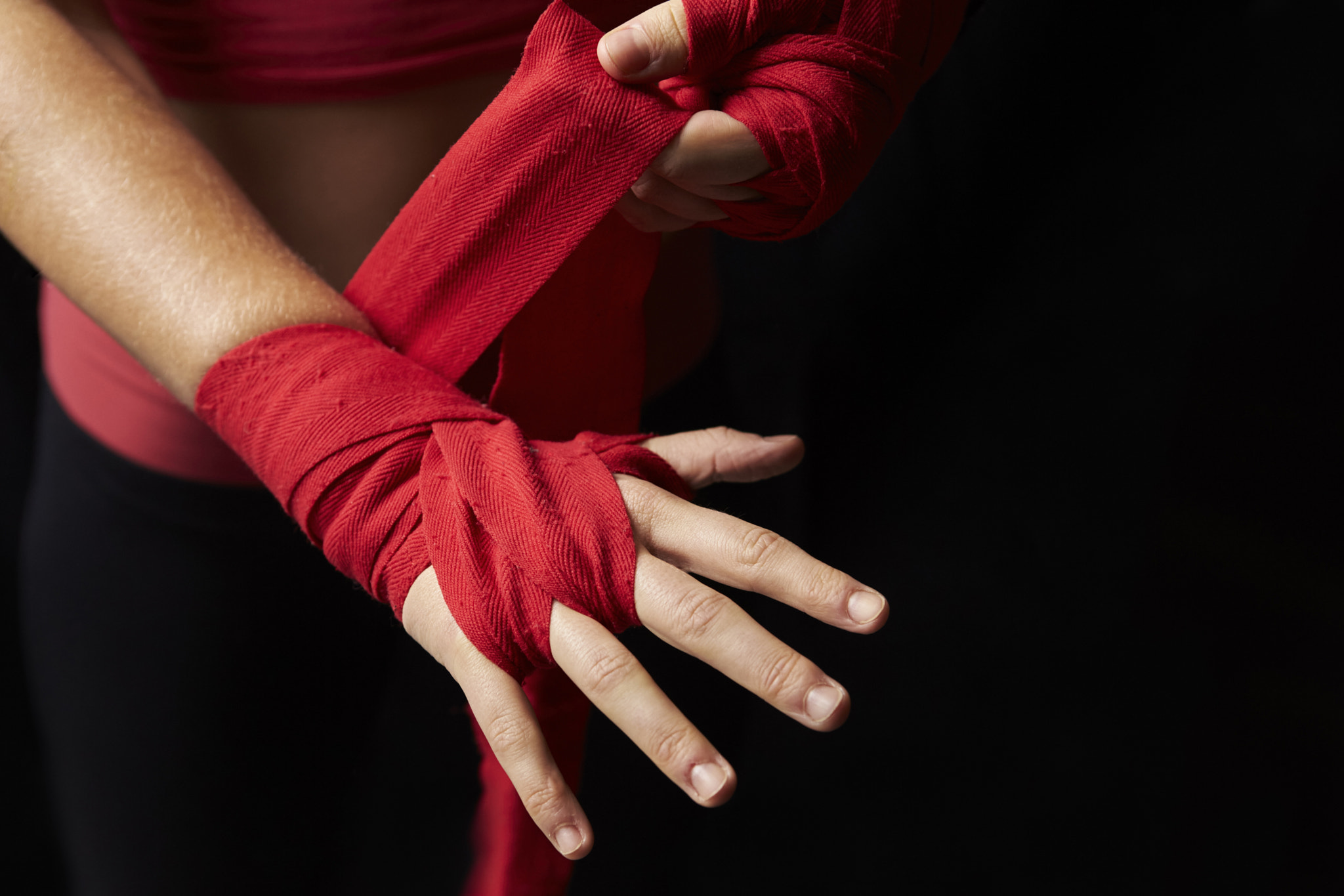 Canon EOS-1D X sample photo. Woman wrapping hand for boxing training, hands to camera photography