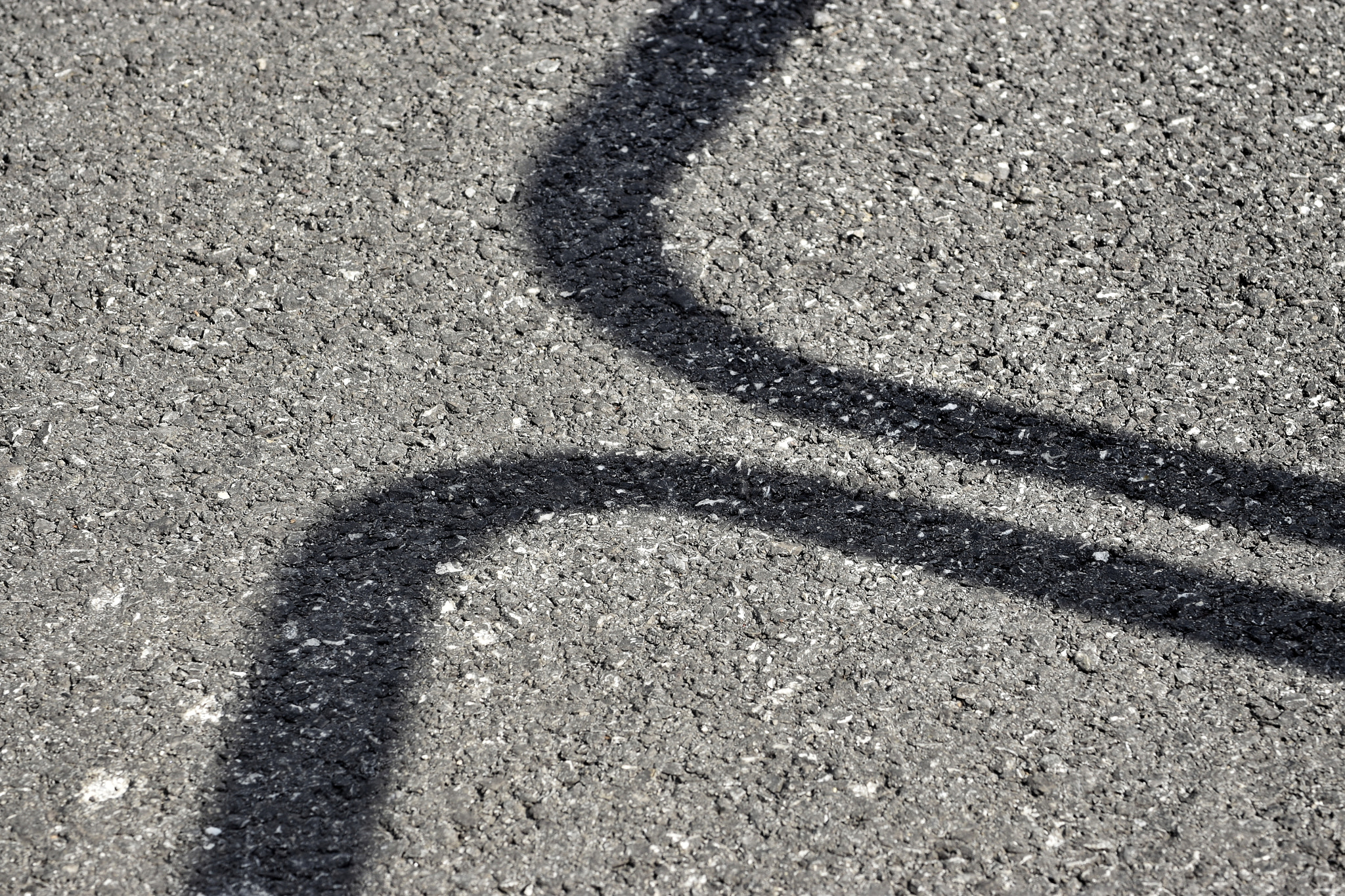 Nikon D5500 sample photo. Railings shadow on asphalt pavement photography